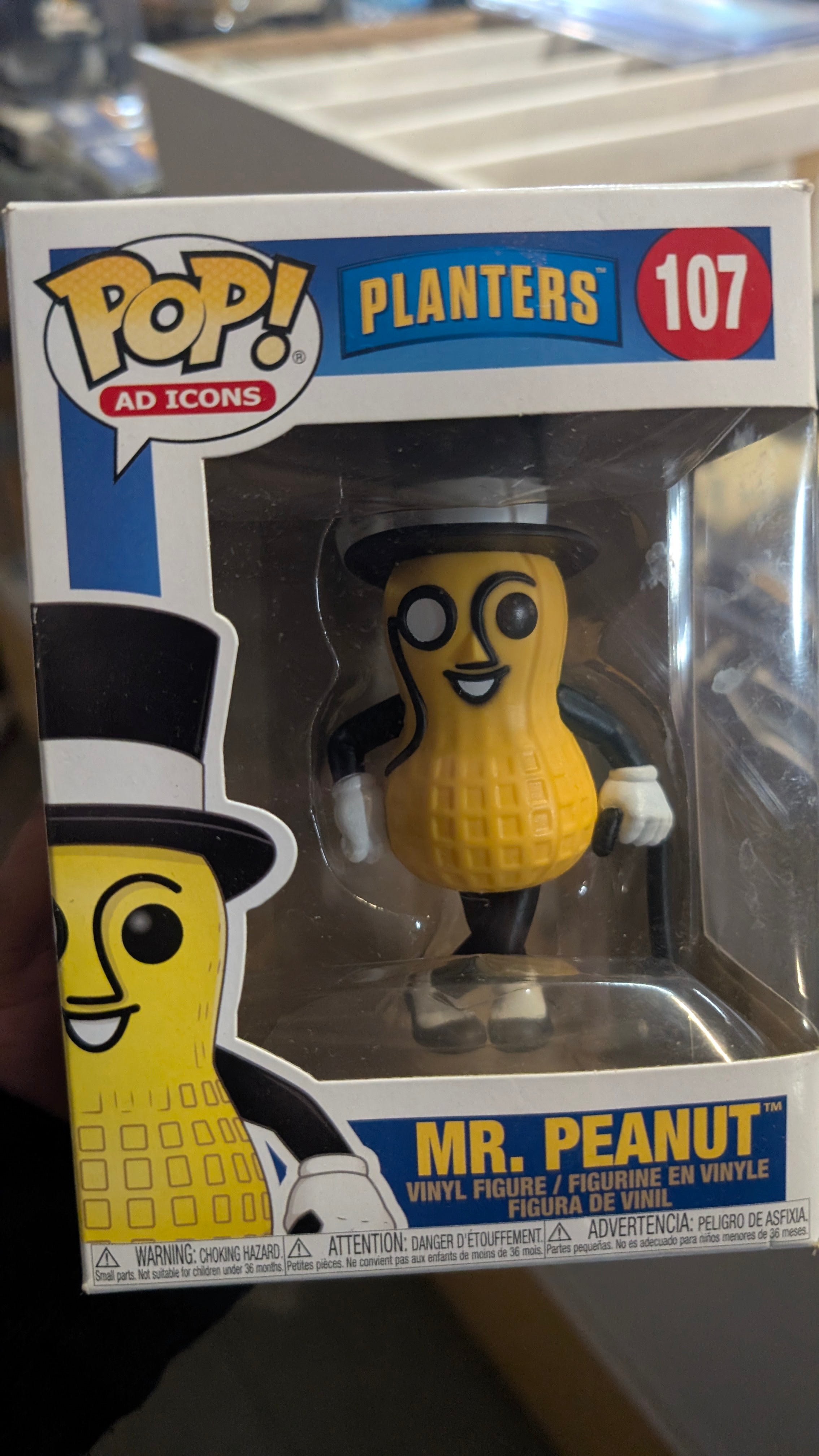Funko Pop Ad Icons Planters Mr Peanut 107 Vinyl Figure In Box