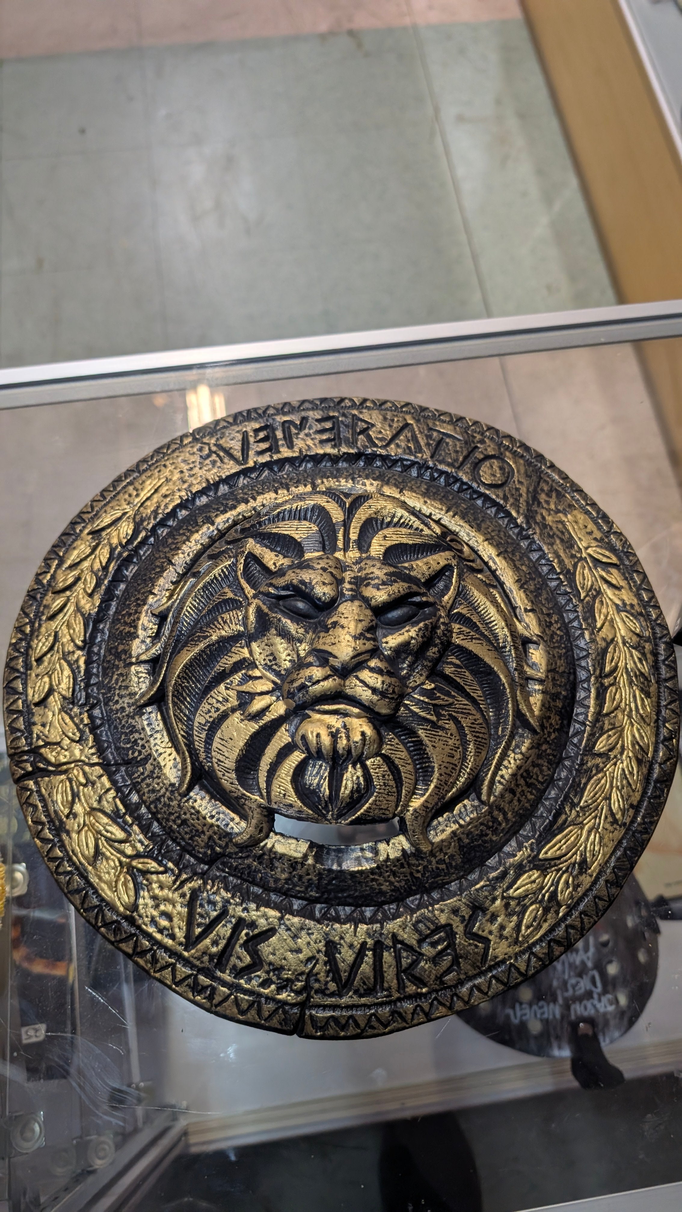 Vintage Lion Head Wall Plaque Decorative Greek Roman Style Relief