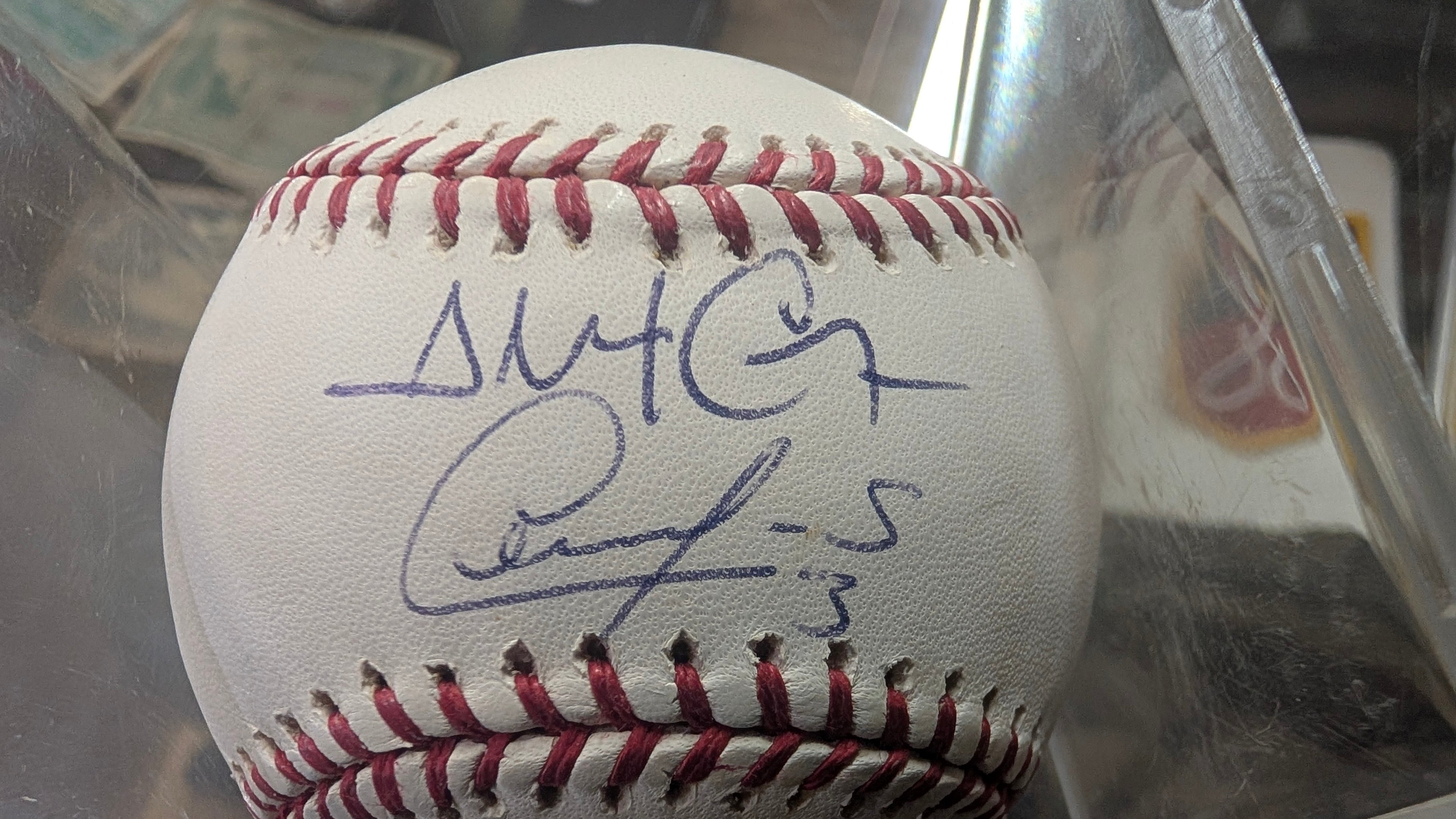 Cesar Izturis & Alex Cora Signed Autograph Baseball MLB Collectible