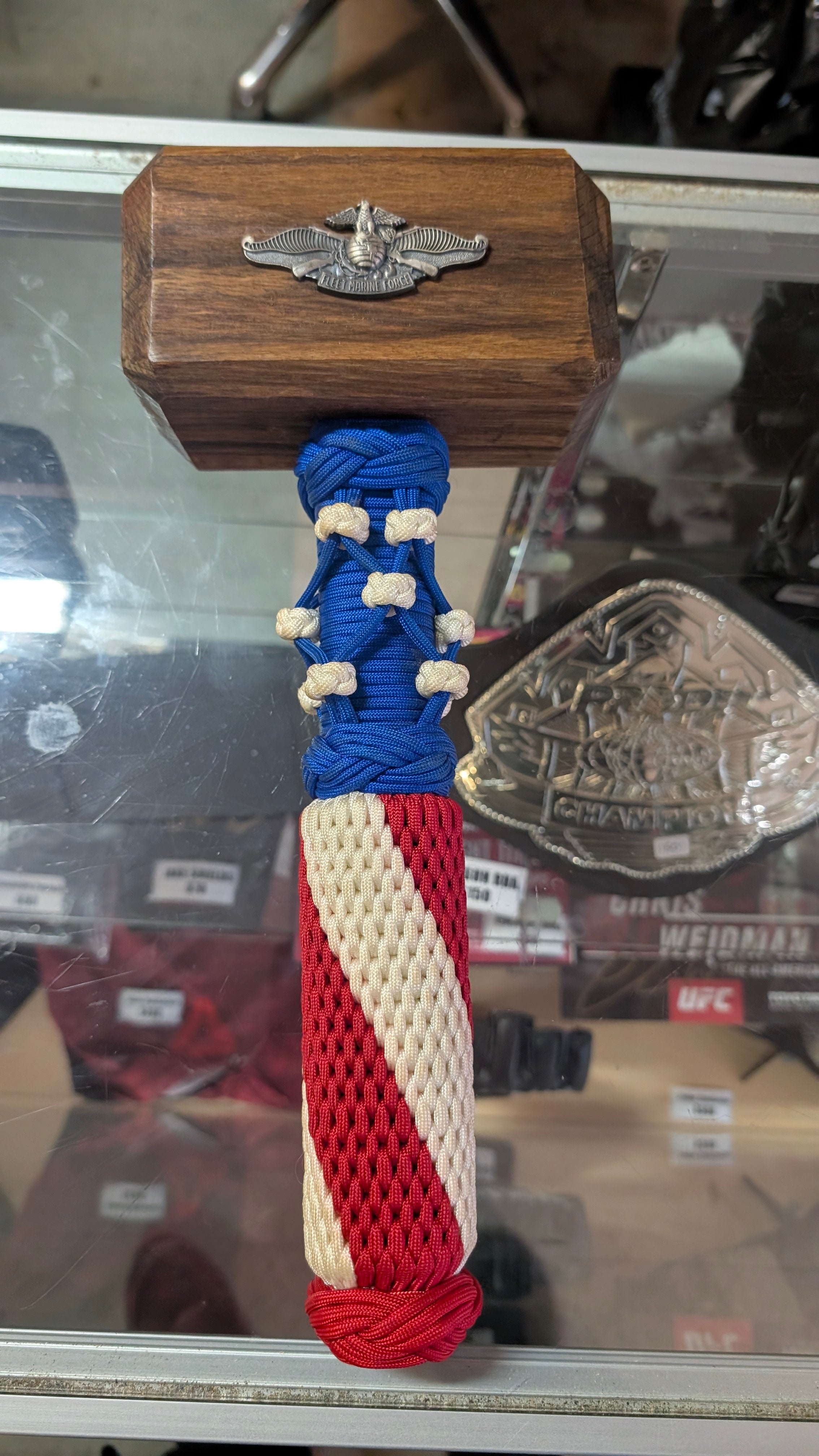 United States Marine Corps Fleet Marine Force Ceremonial Mallet Display