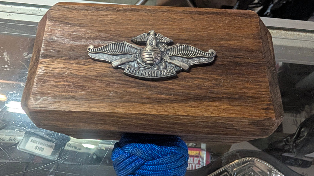 United States Marine Corps Fleet Marine Force Ceremonial Mallet Display