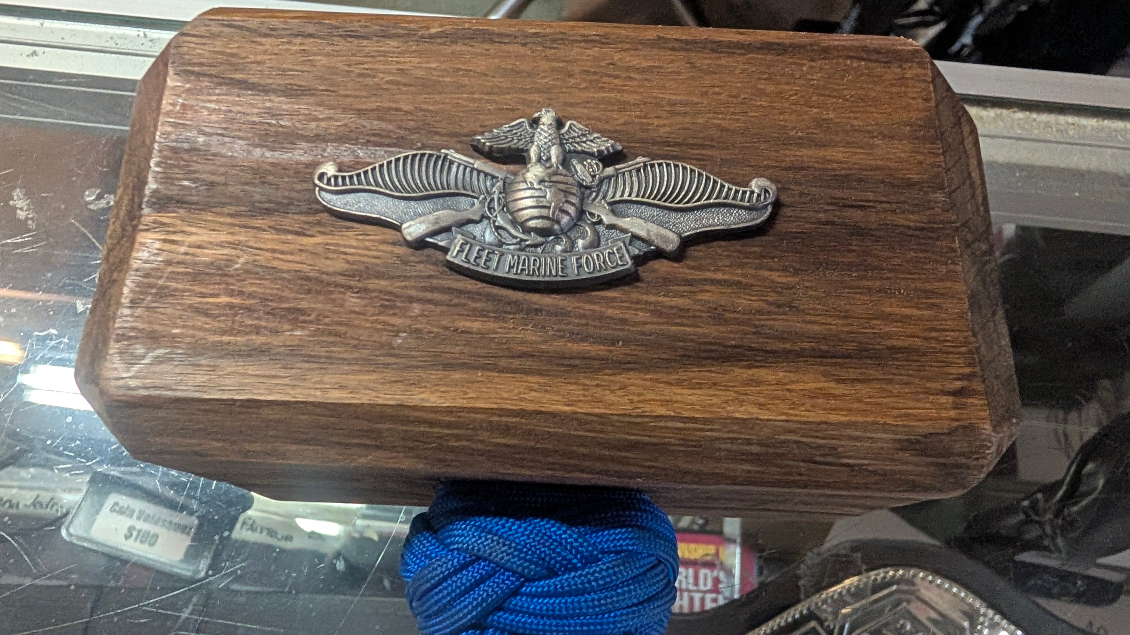 United States Marine Corps Fleet Marine Force Ceremonial Mallet Display