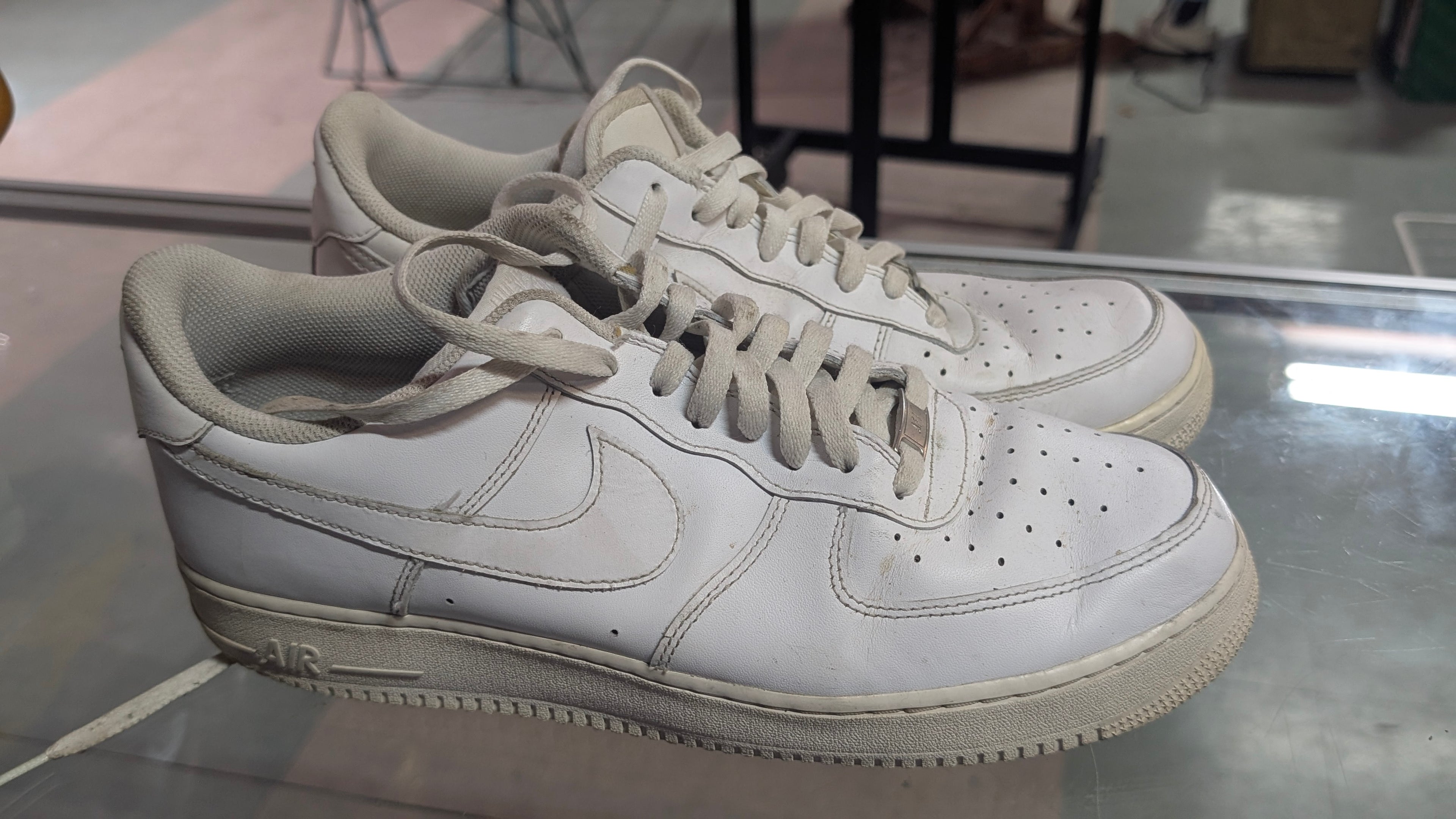 Nike Air Force 1 Low White Leather Sneakers Mens Size 14 Classic Athletic