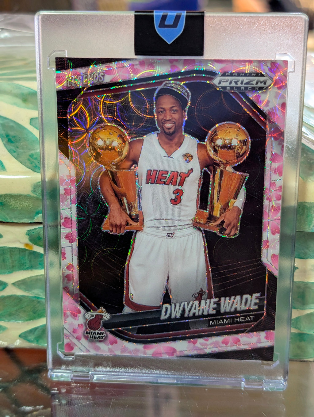 2024-25 Panini Prizm Black Dwyane Wade Legends Cherry Blossom Prizms /20 Heat