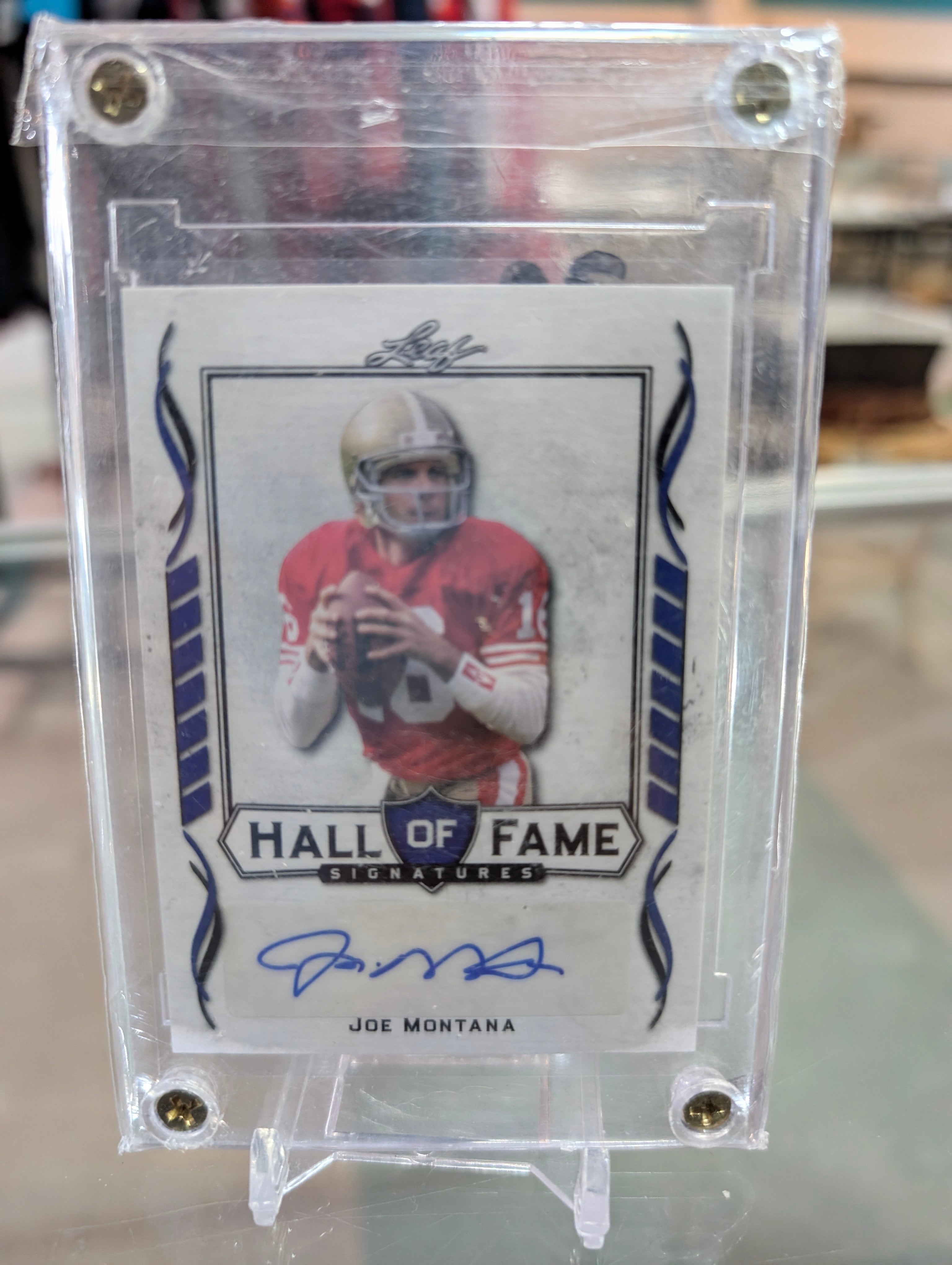Joe Montana Signed Hall Of Fame Signatures Autograph Football Card