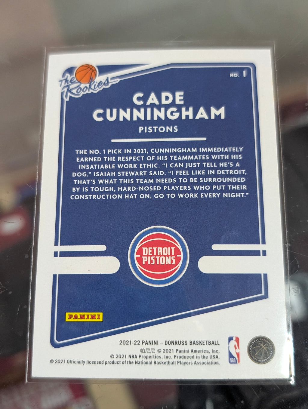 2021-22 Panini Donruss The Rookies Cade Cunningham No 1 Pistons RC