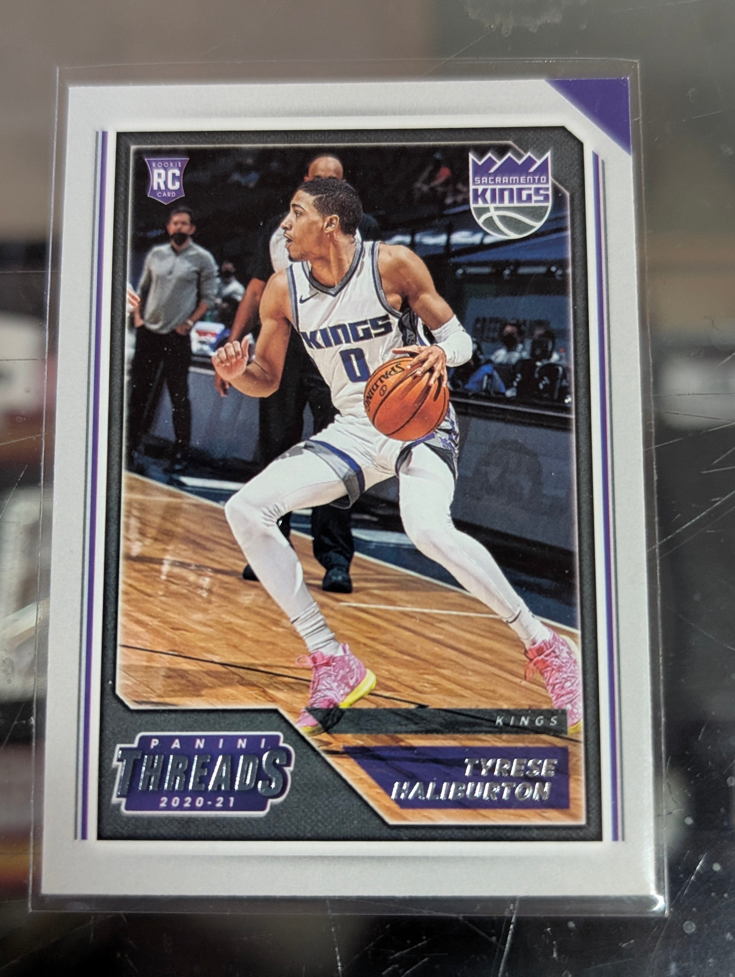 2020-21 Panini Chronicles Threads Tyrese Haliburton RC No 91 Kings