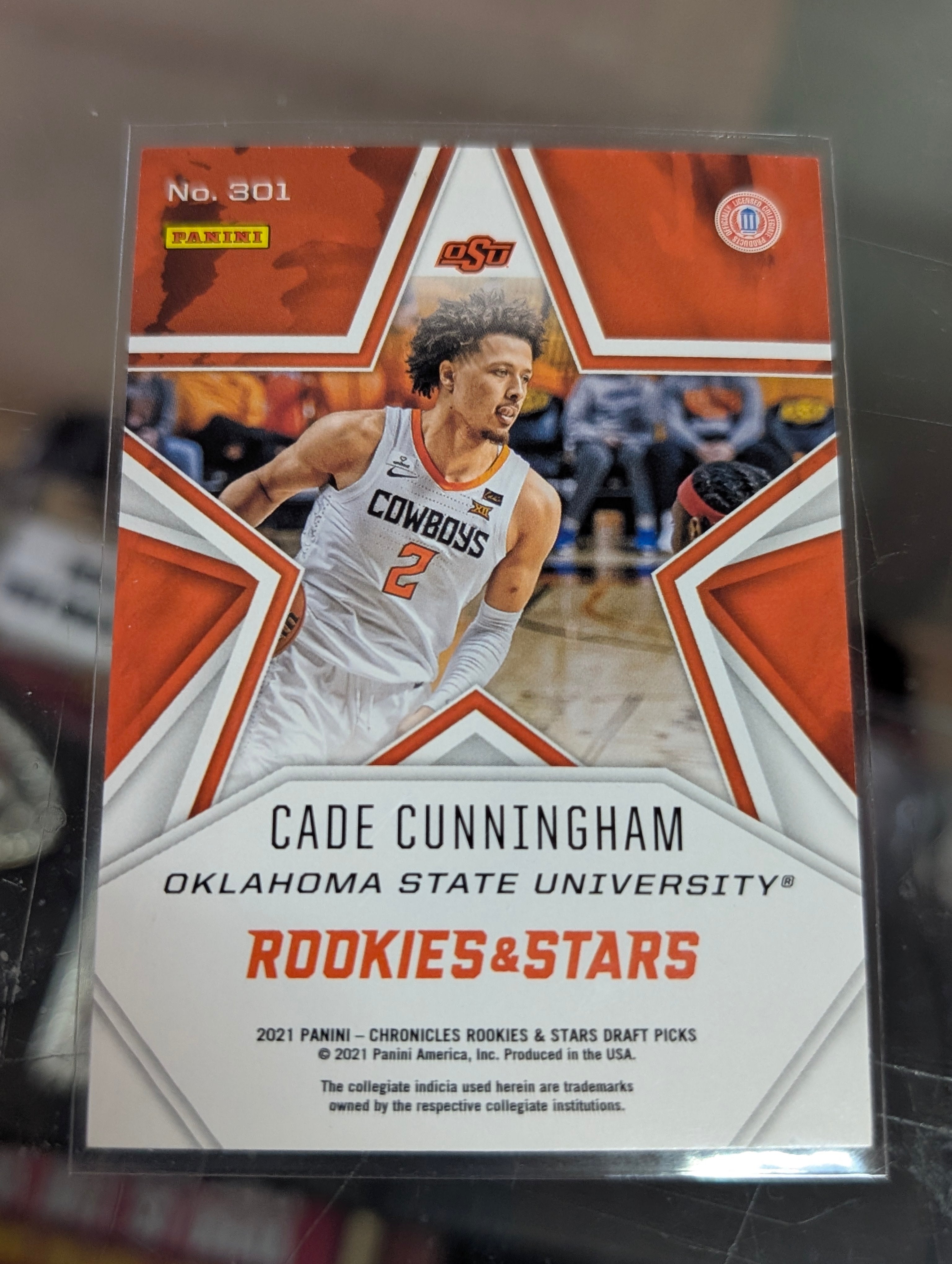 2021 Panini Chronicles Rookies & Stars Cade Cunningham RC No 301 OSU