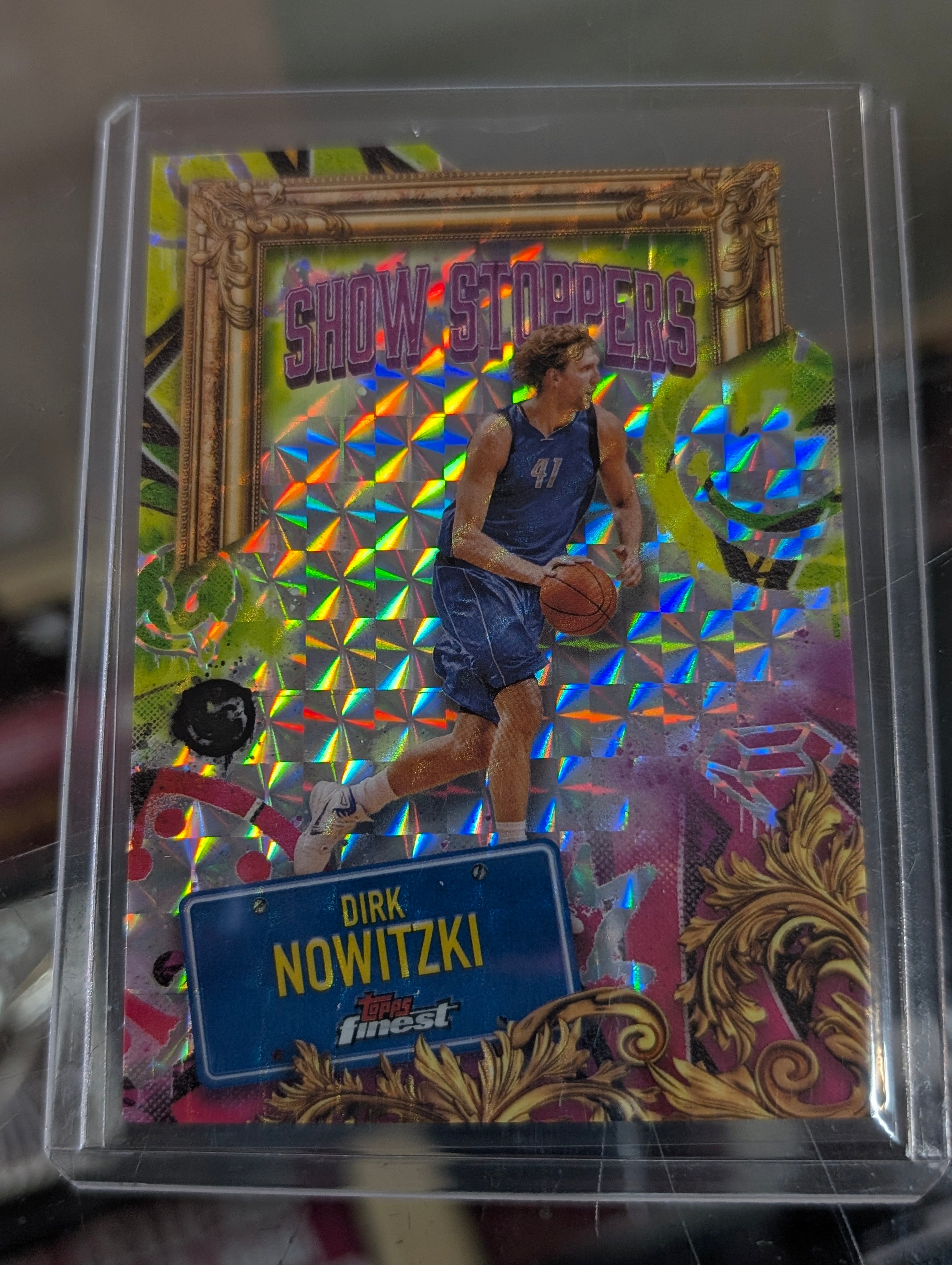 2025 Topps Finest Show Stoppers Dirk Nowitzki Refractor Insert S-14