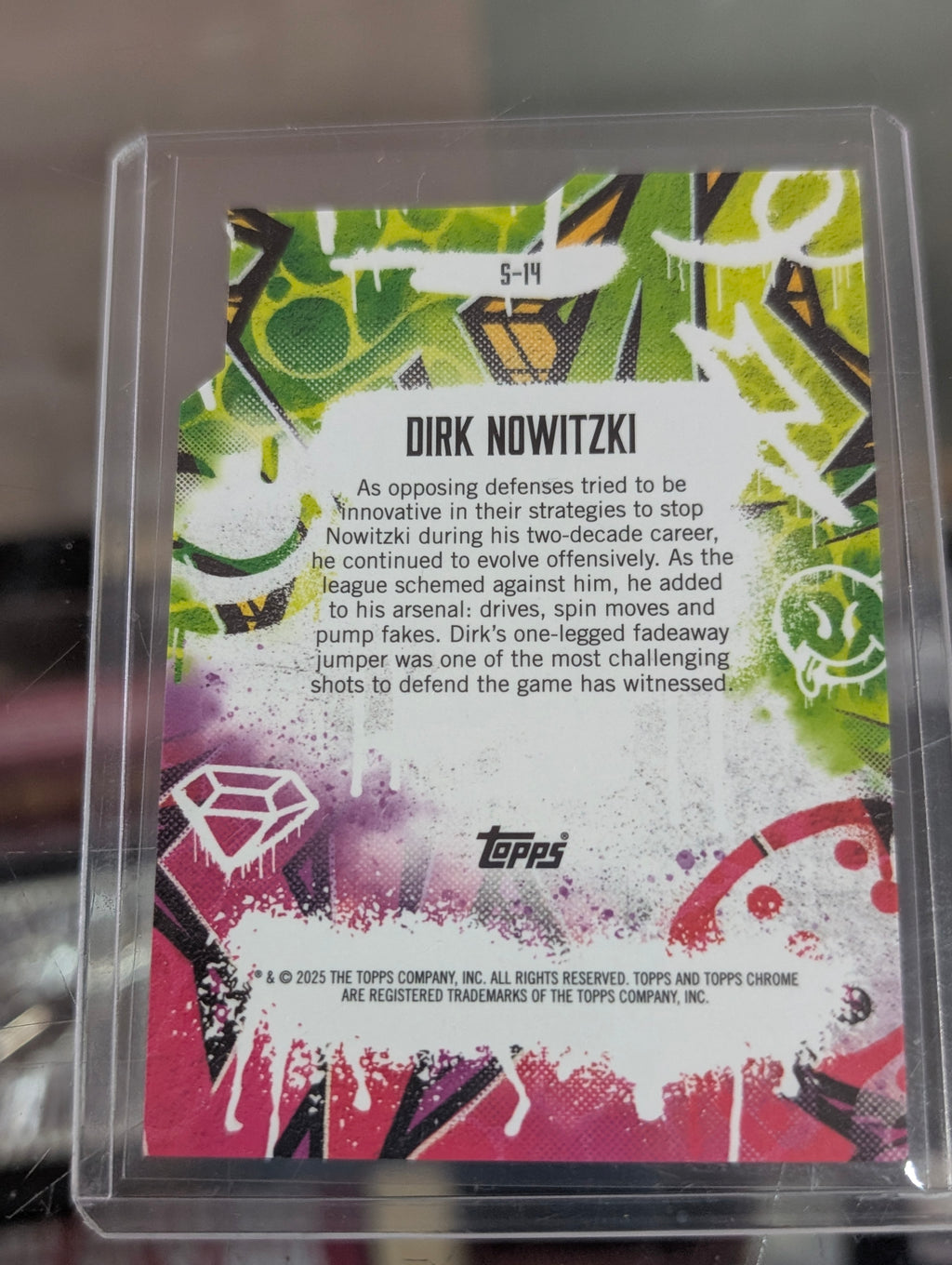 2025 Topps Finest Show Stoppers Dirk Nowitzki Refractor Insert S-14