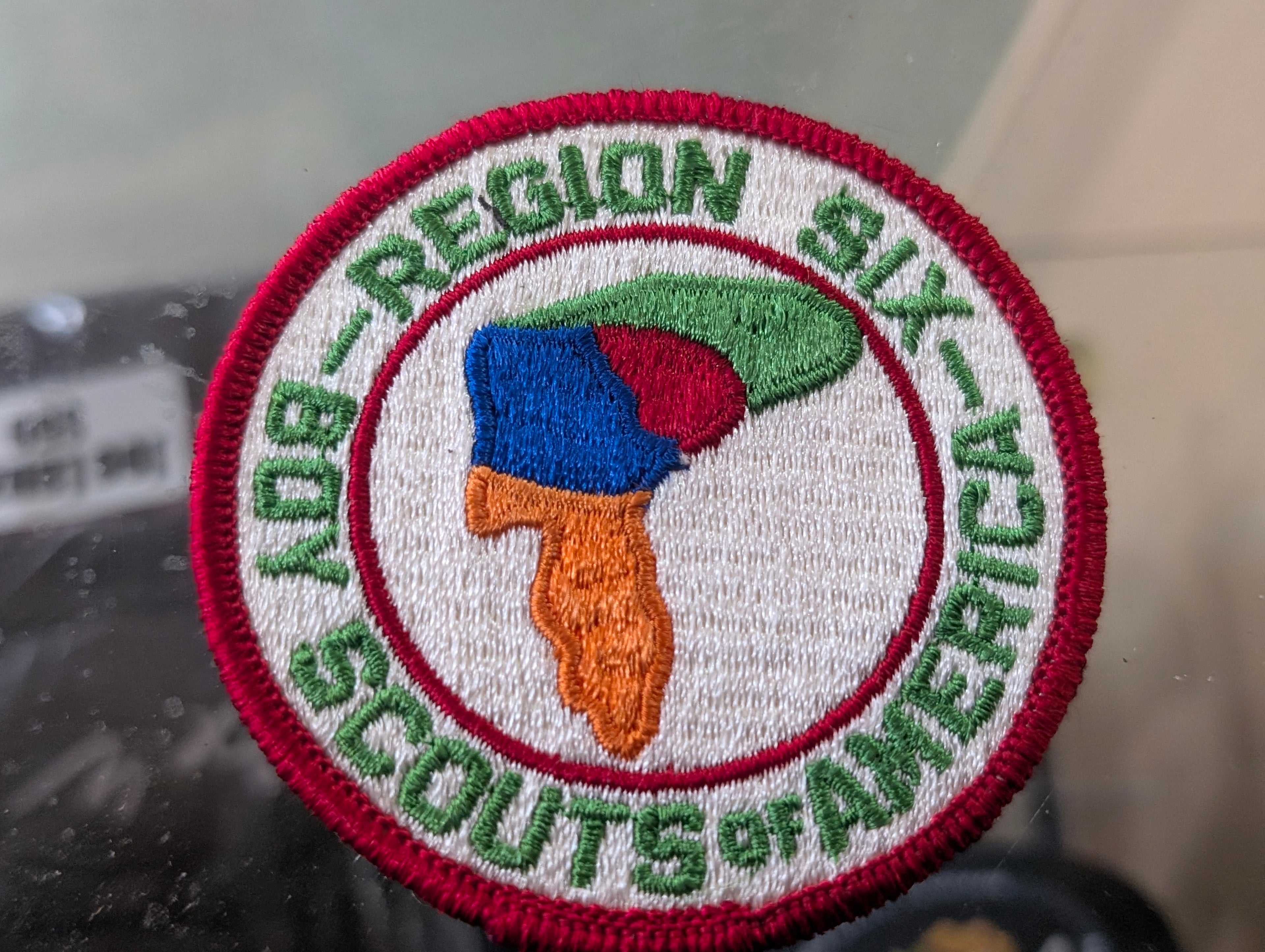 Region 6 Six Plastic Back Patch Boy Scouts of America BSA