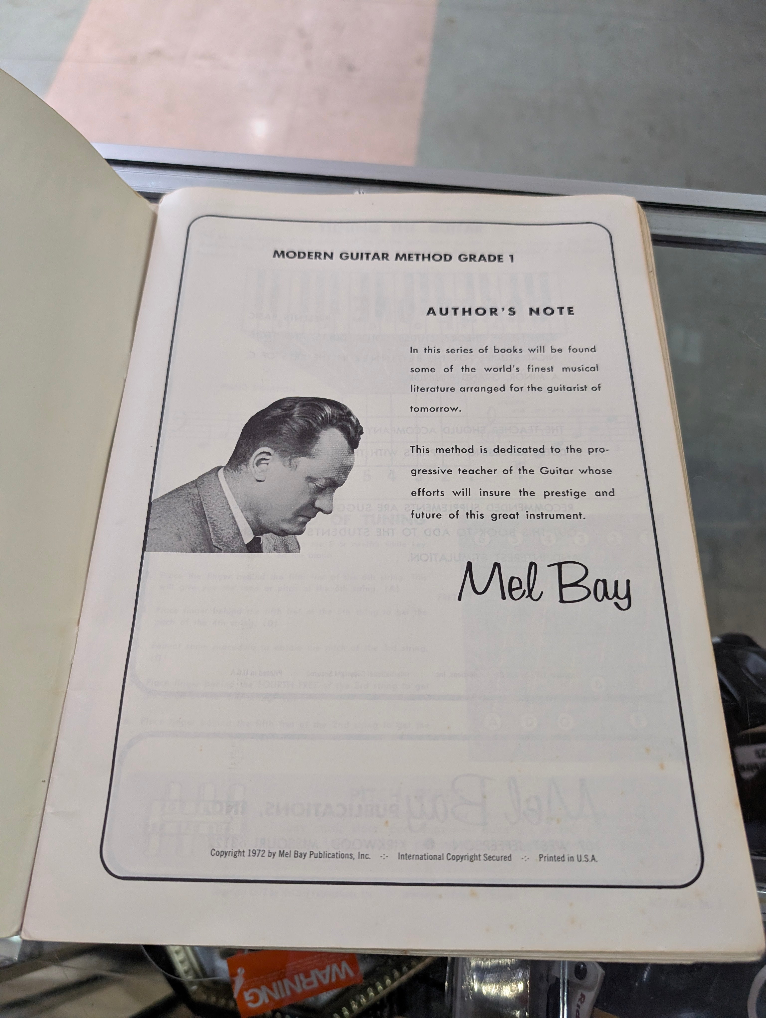 Vintage 1972 Mel Bay Modern Guitar Method Grade 1 Music Instruction Book