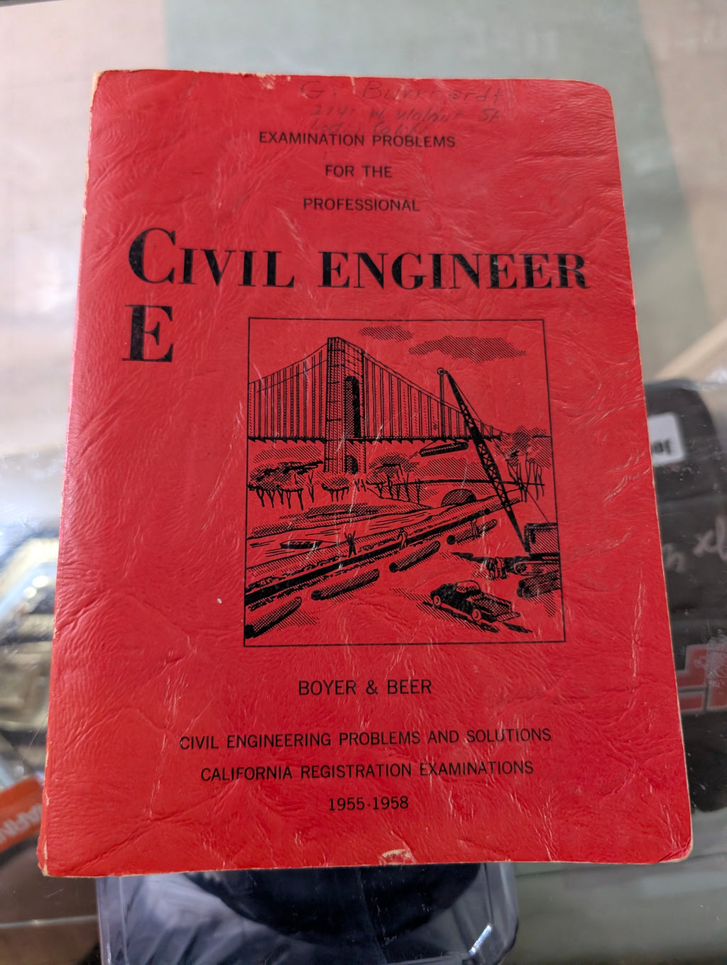 Vintage 1955-1958 Civil Engineer Examination Problems Boyer Beer CA Book