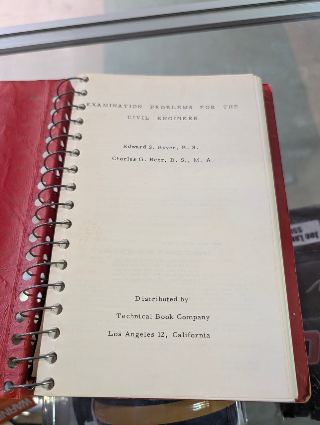 Vintage 1955-1958 Civil Engineer Examination Problems Boyer Beer CA Book
