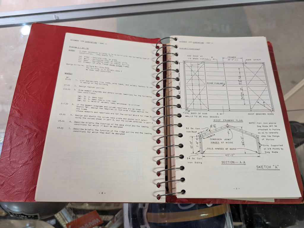 Vintage 1955-1958 Civil Engineer Examination Problems Boyer Beer CA Book
