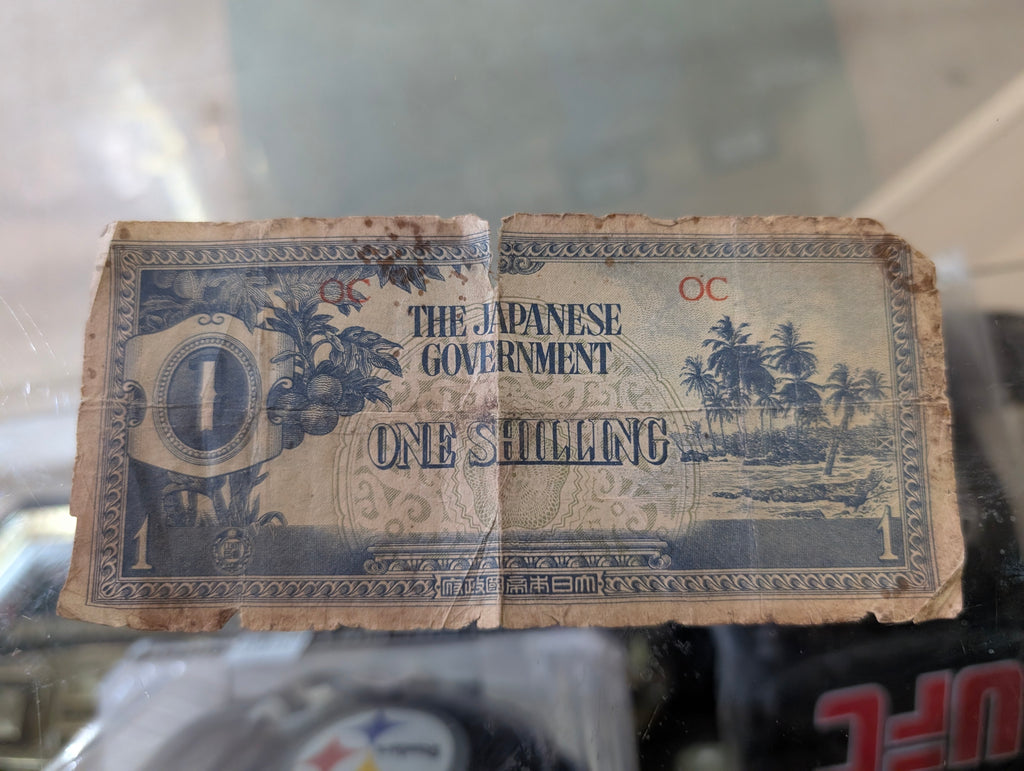 WWII Japanese Government One Shilling Occupation Currency Note