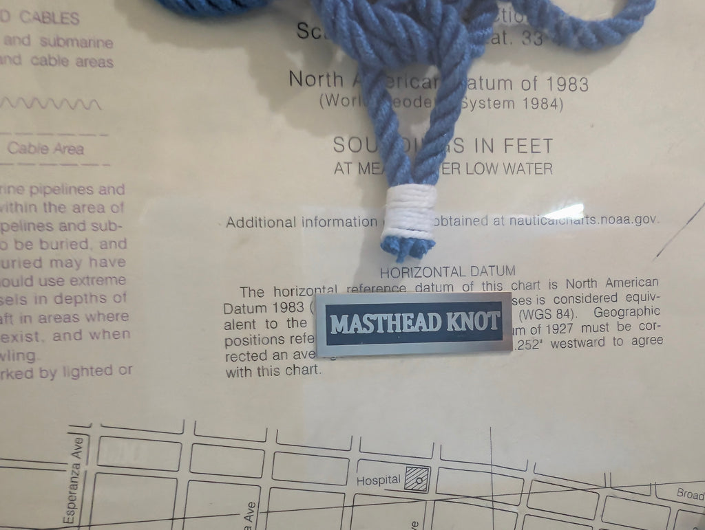 Nautical Knot Framed Wall Art Anchor Design Los Angeles Harbor Chart