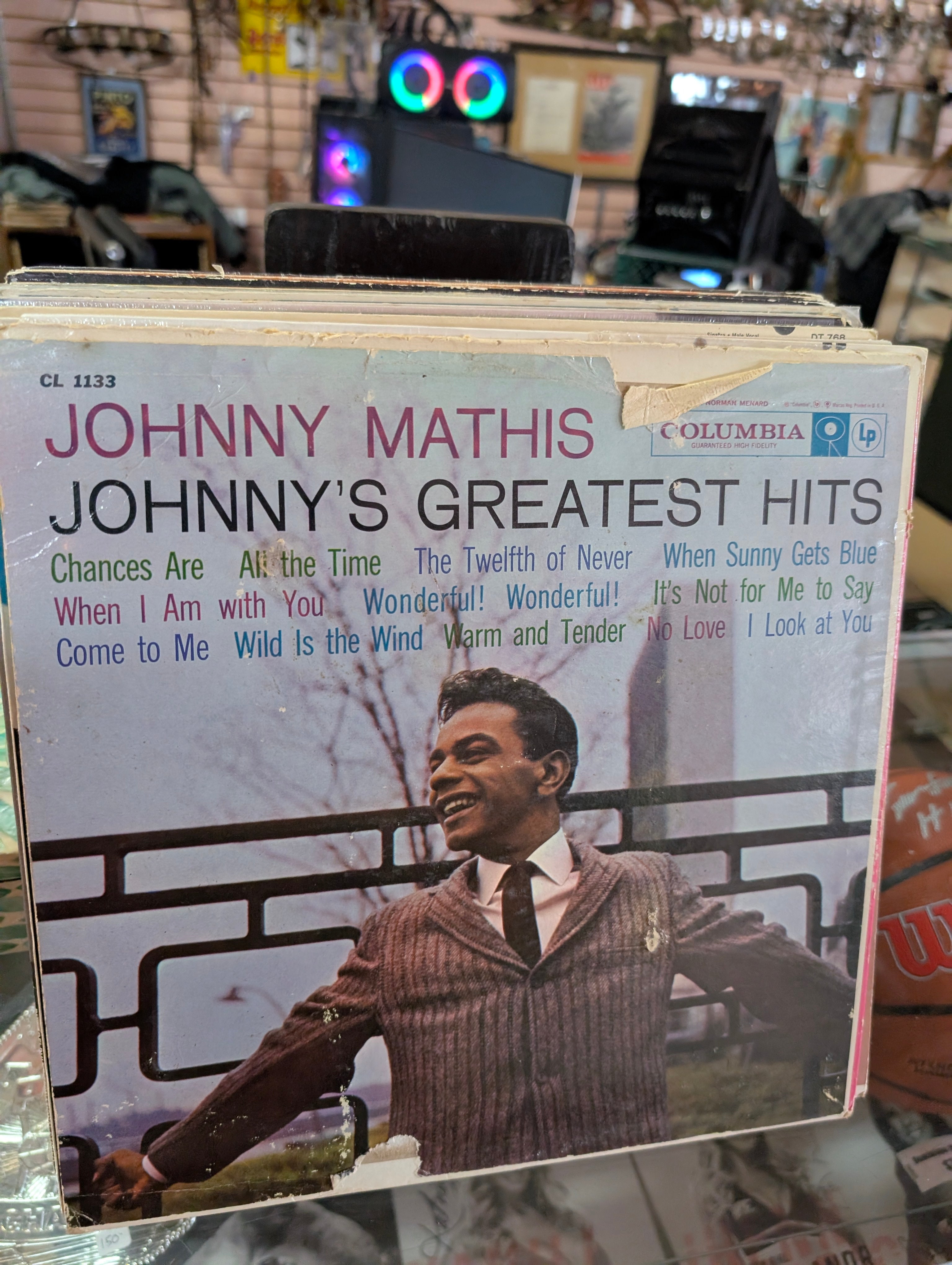 Vintage Johnny Mathis Johnny’s Greatest Hits CL 1133 Columbia Vinyl LP