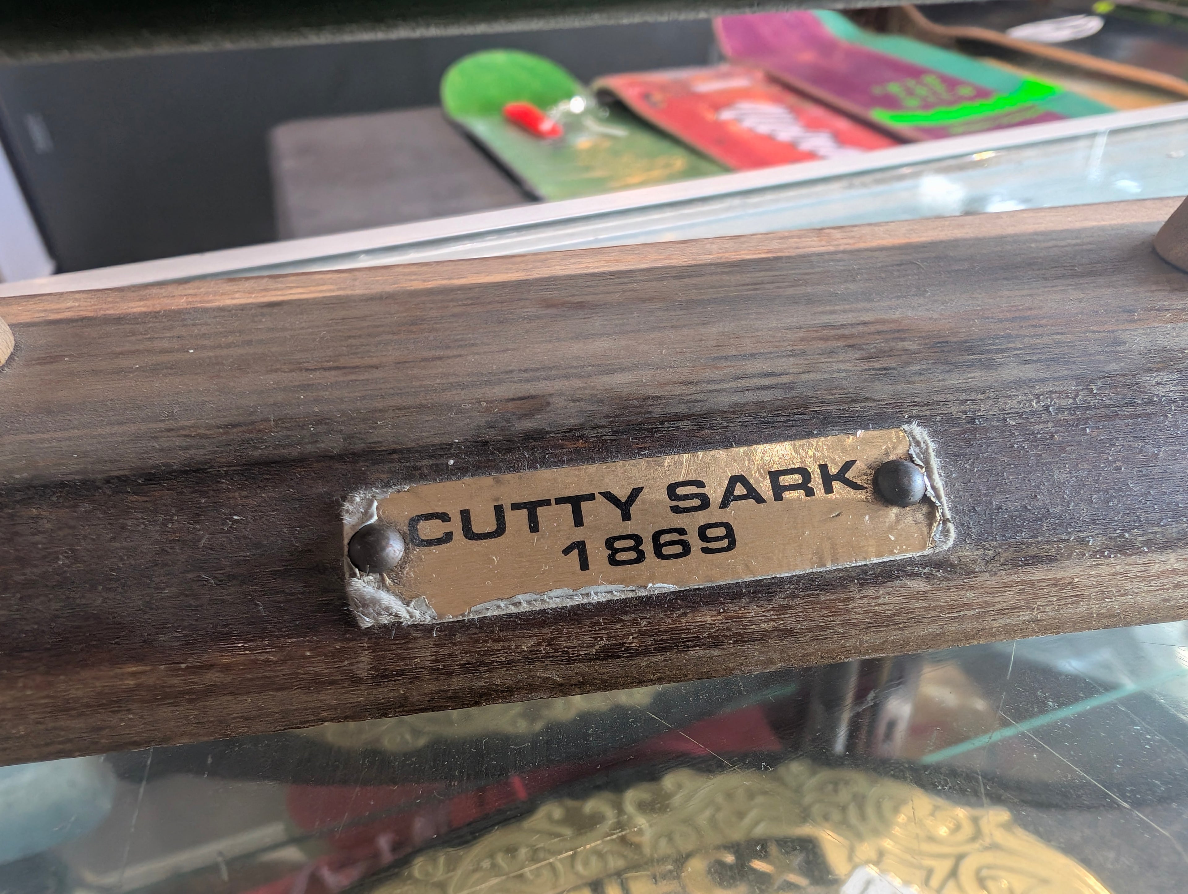 Vintage Cutty Sark 1869 Clipper Ship Model Wooden Nautical Decor Display