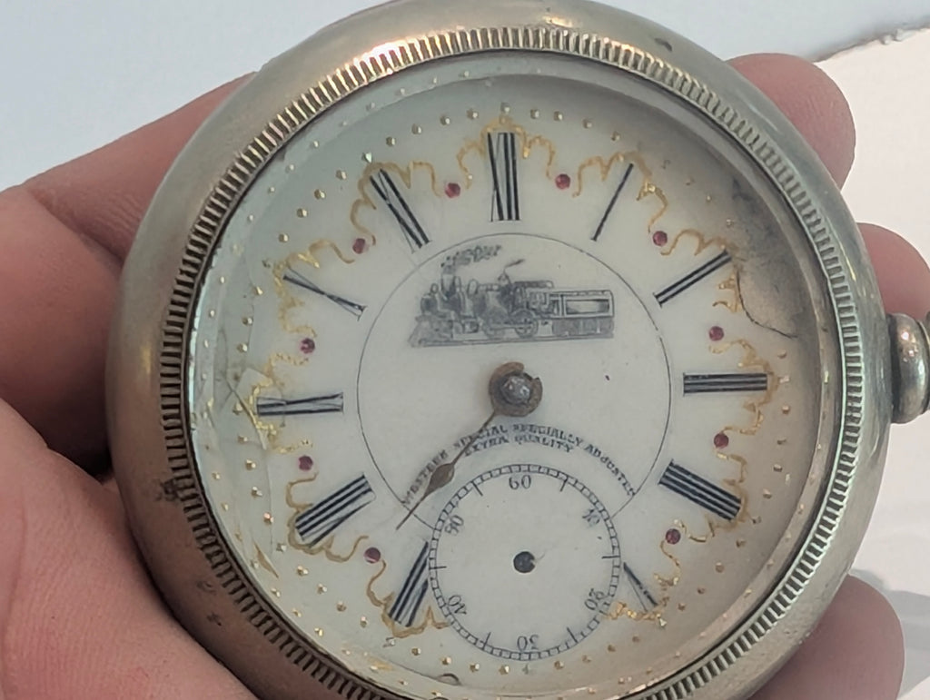 Antique Western Special Extra Quality Adjusted Pocket Watch Non Running
