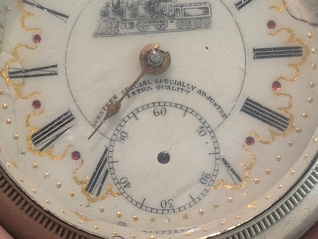 Antique Western Special Extra Quality Adjusted Pocket Watch Non Running