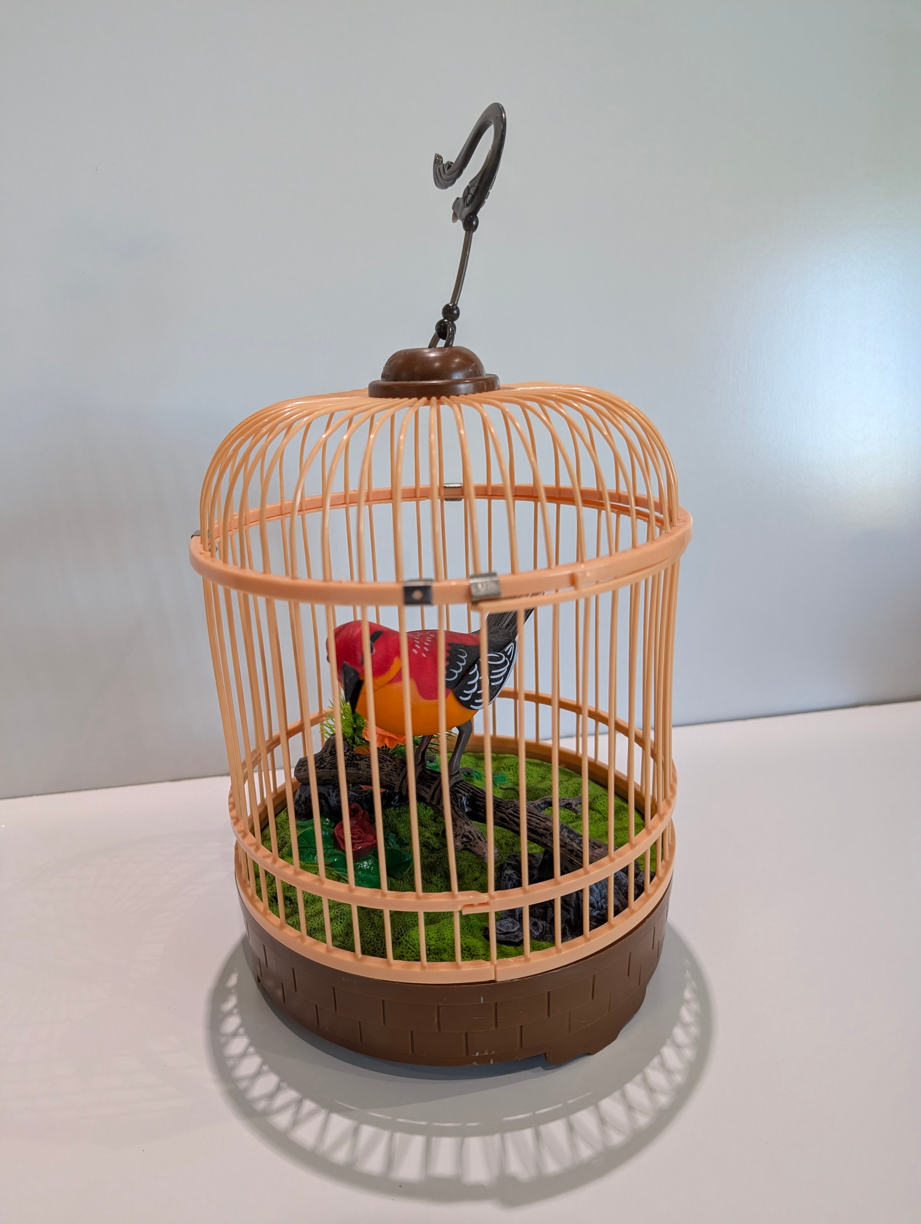 PowerTRC Singing & Chirping Bird In Cage Sound Activated 10x7