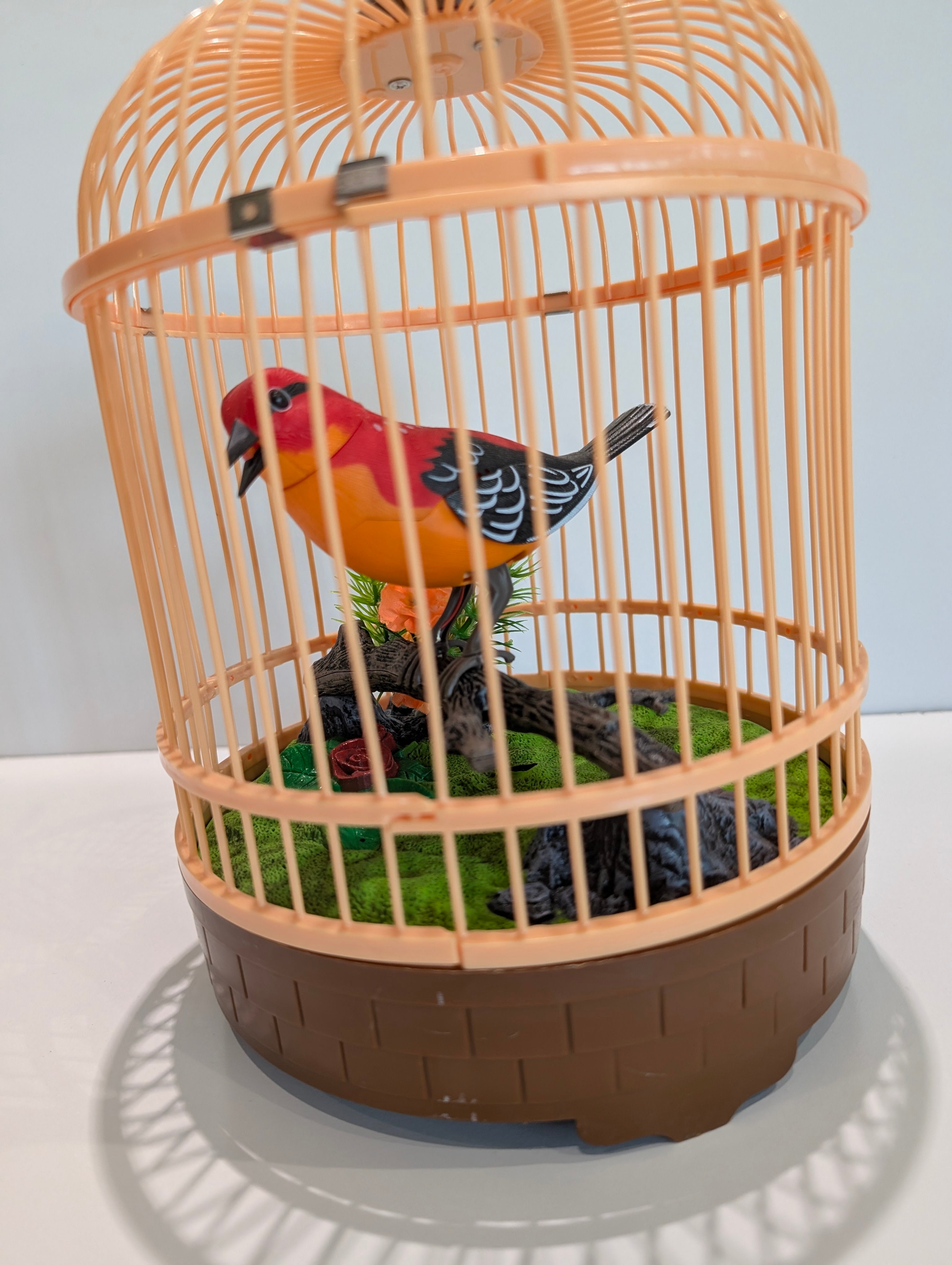 PowerTRC Singing & Chirping Bird In Cage Sound Activated 10x7