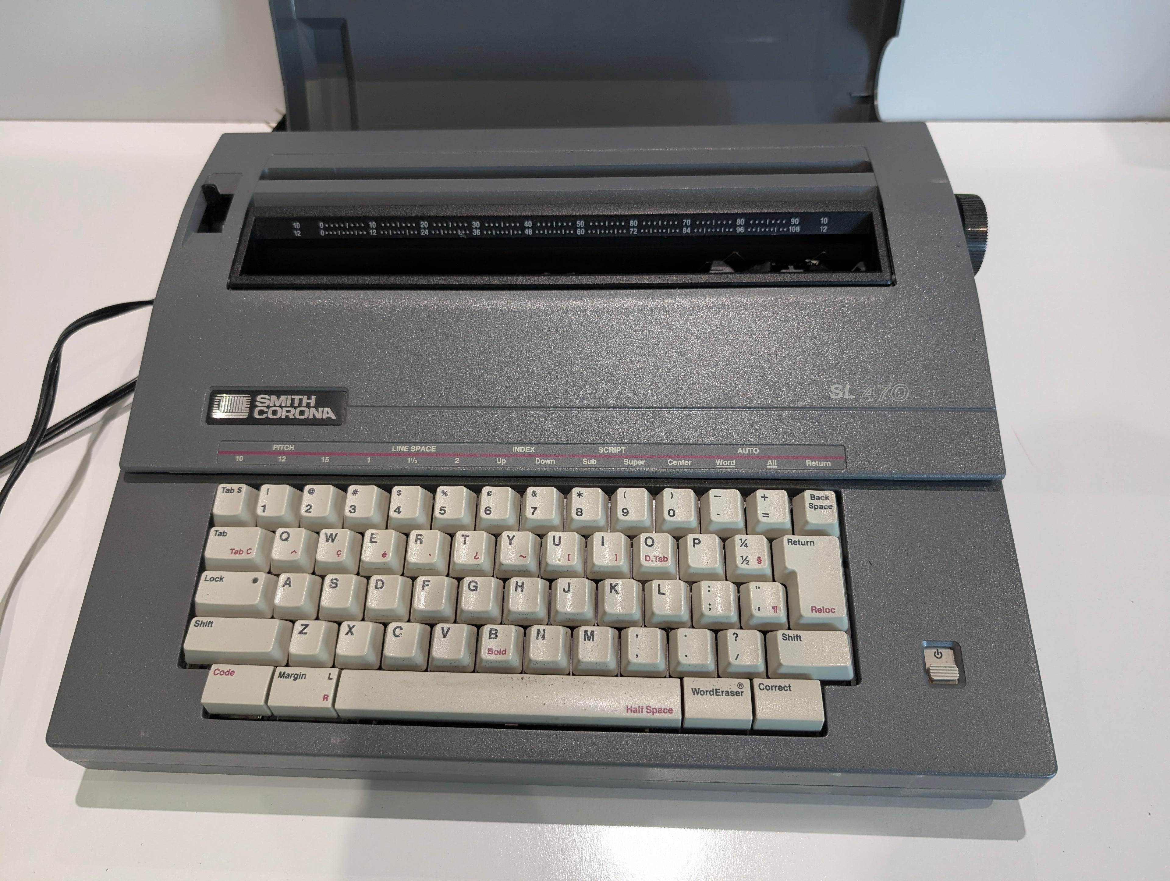 Vintage Smith Corona SL 470 Electric Typewriter Model 5A With Cover Case