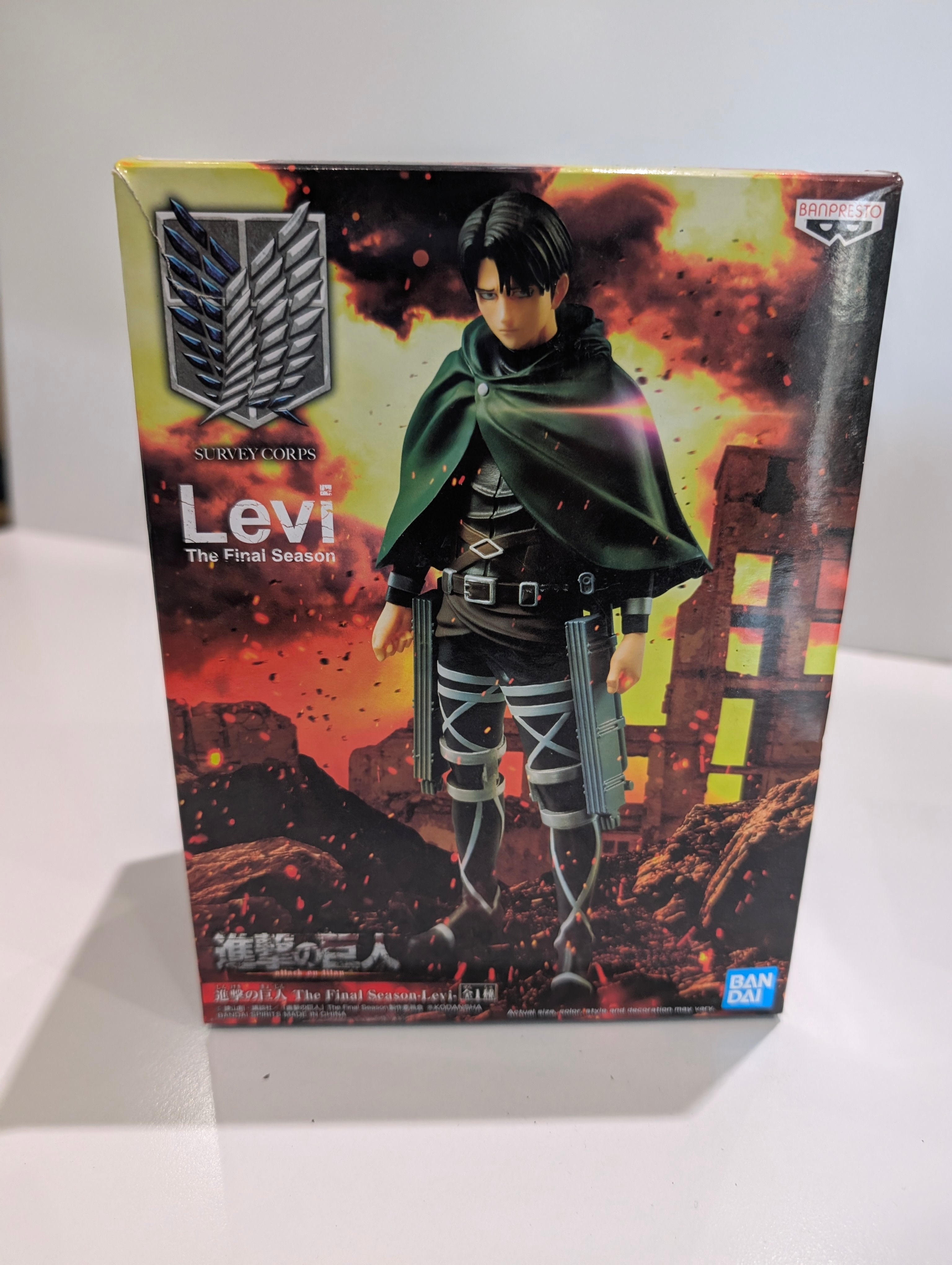 Banpresto Attack On Titan Levi Final Season Survey Corps Figure