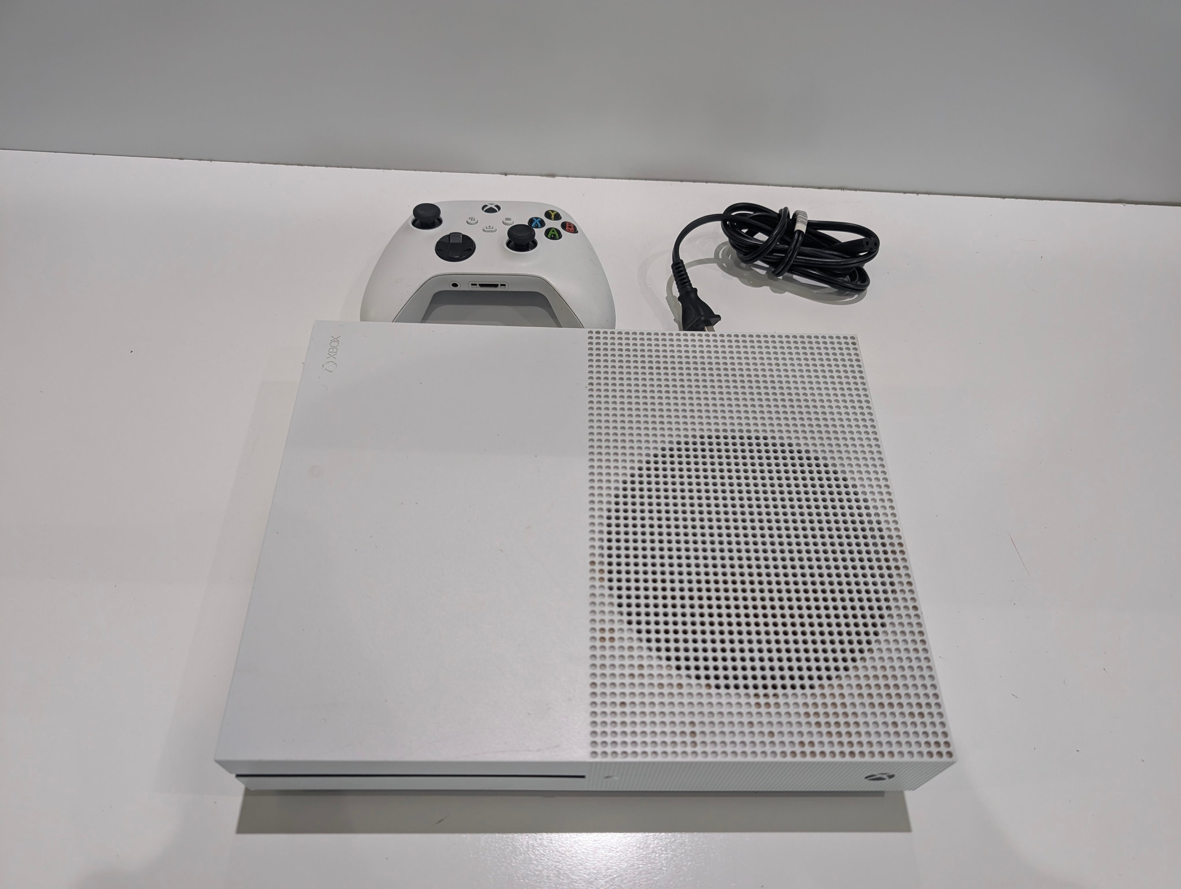 Microsoft Xbox One S Model 1681 White Console 1 Controller Tested Working