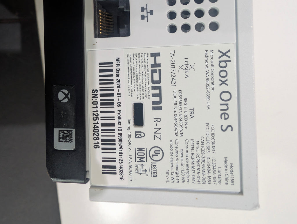 Microsoft Xbox One S Model 1681 White Console 1 Controller Tested Working