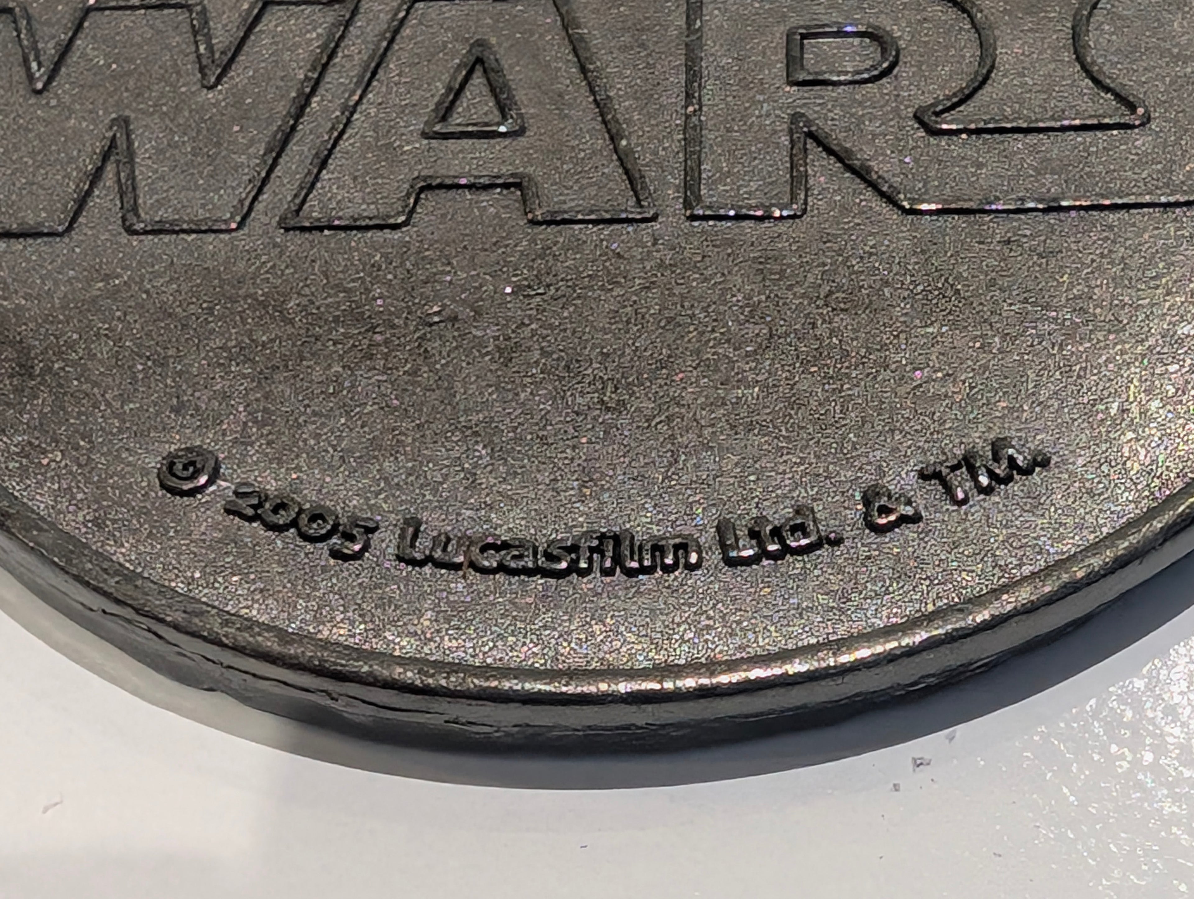 2005 Star Wars Darth Vader Metal Collectible Coin Lucasfilm Ltd Display