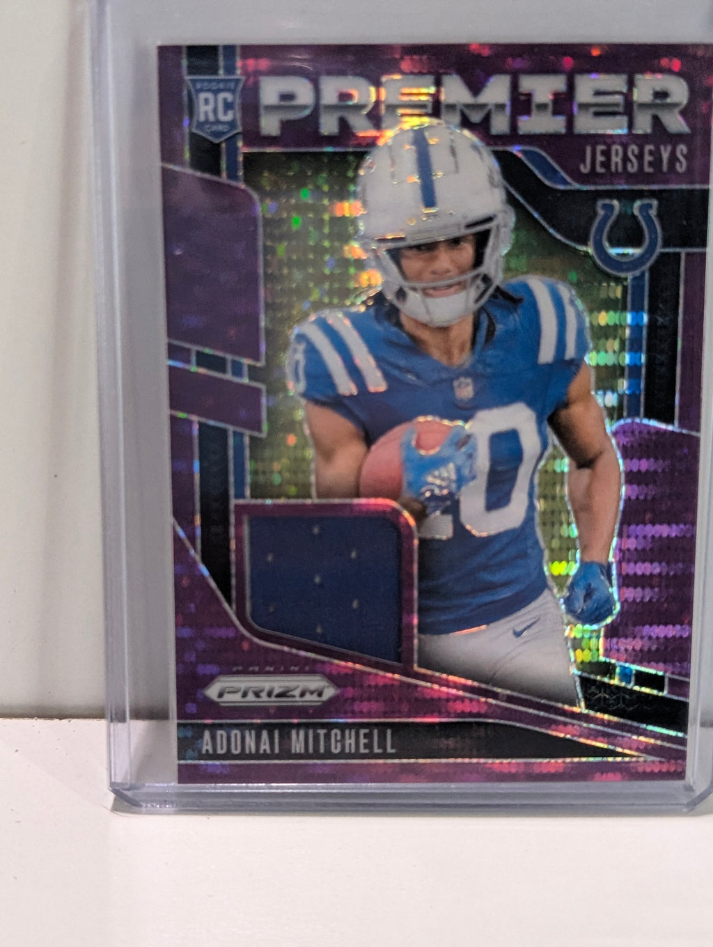 2024 Panini Prizm Premier Jerseys Adonai Mitchell RC Patch Prizm Colts