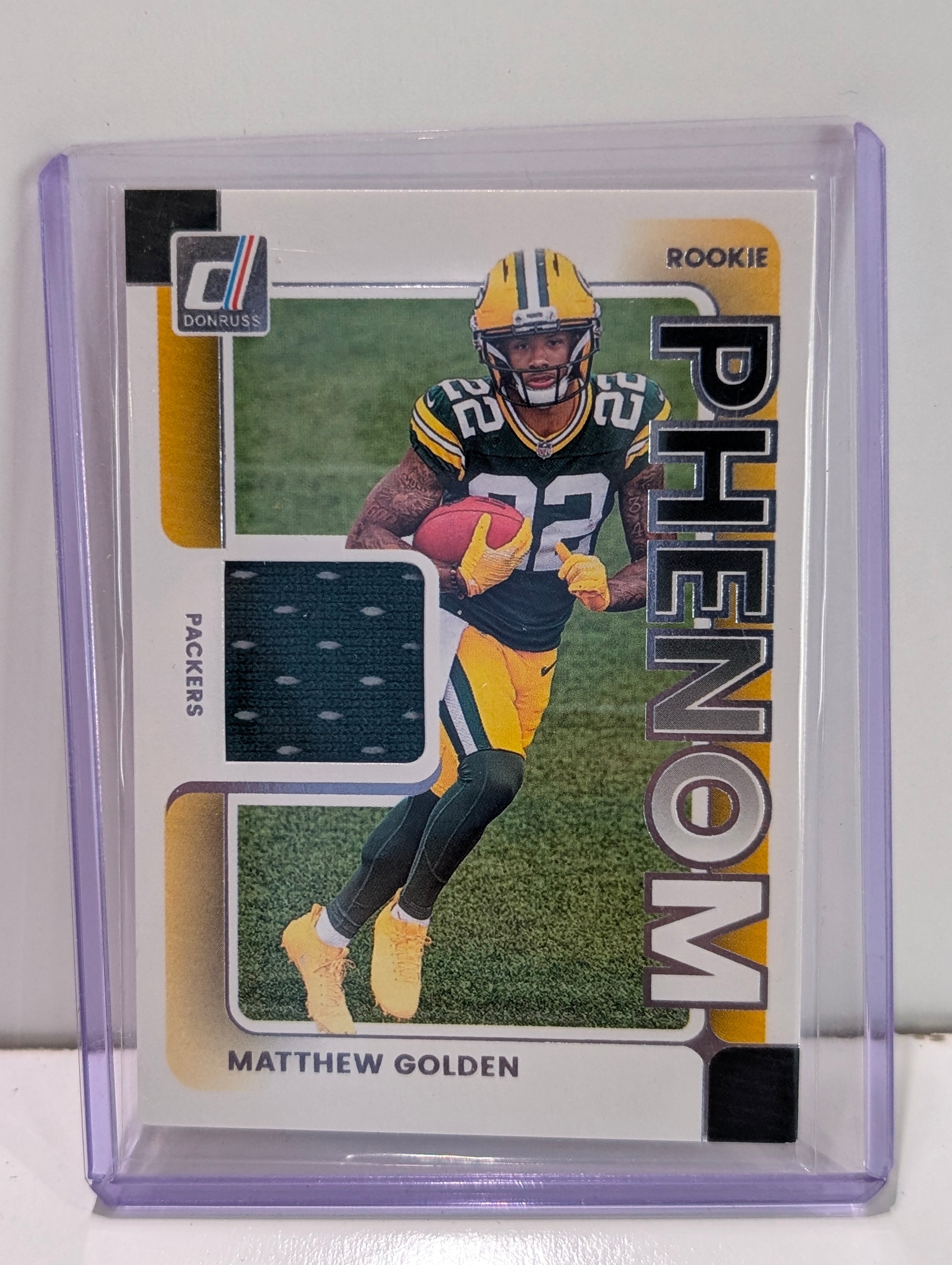 2025 Donruss Matthew Golden Rookie Phenom Jersey Patch RPJ-MGN Packers