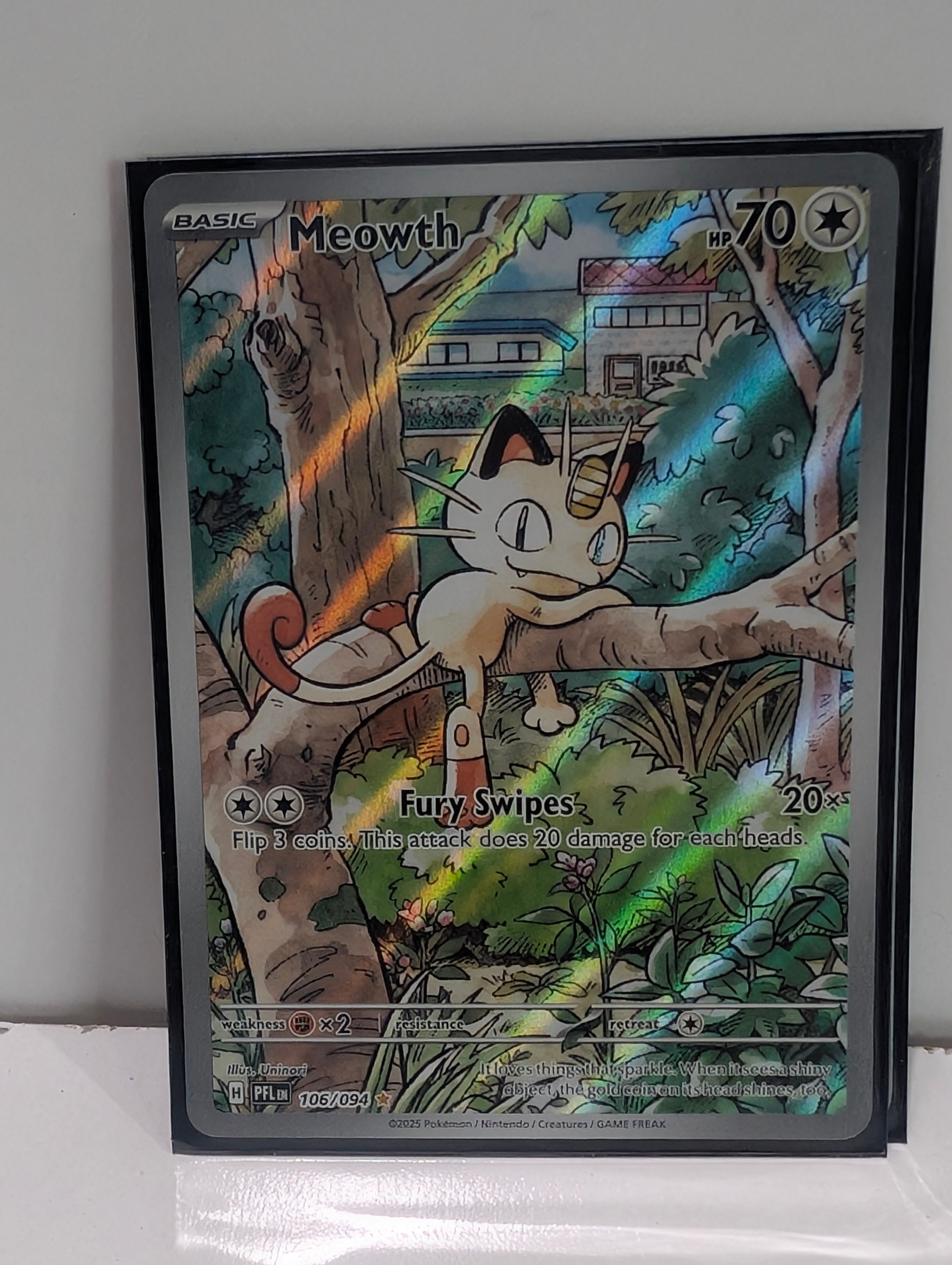 Pokemon 2023 Meowth 106/094 Illustration Rare Holo Full Art Card