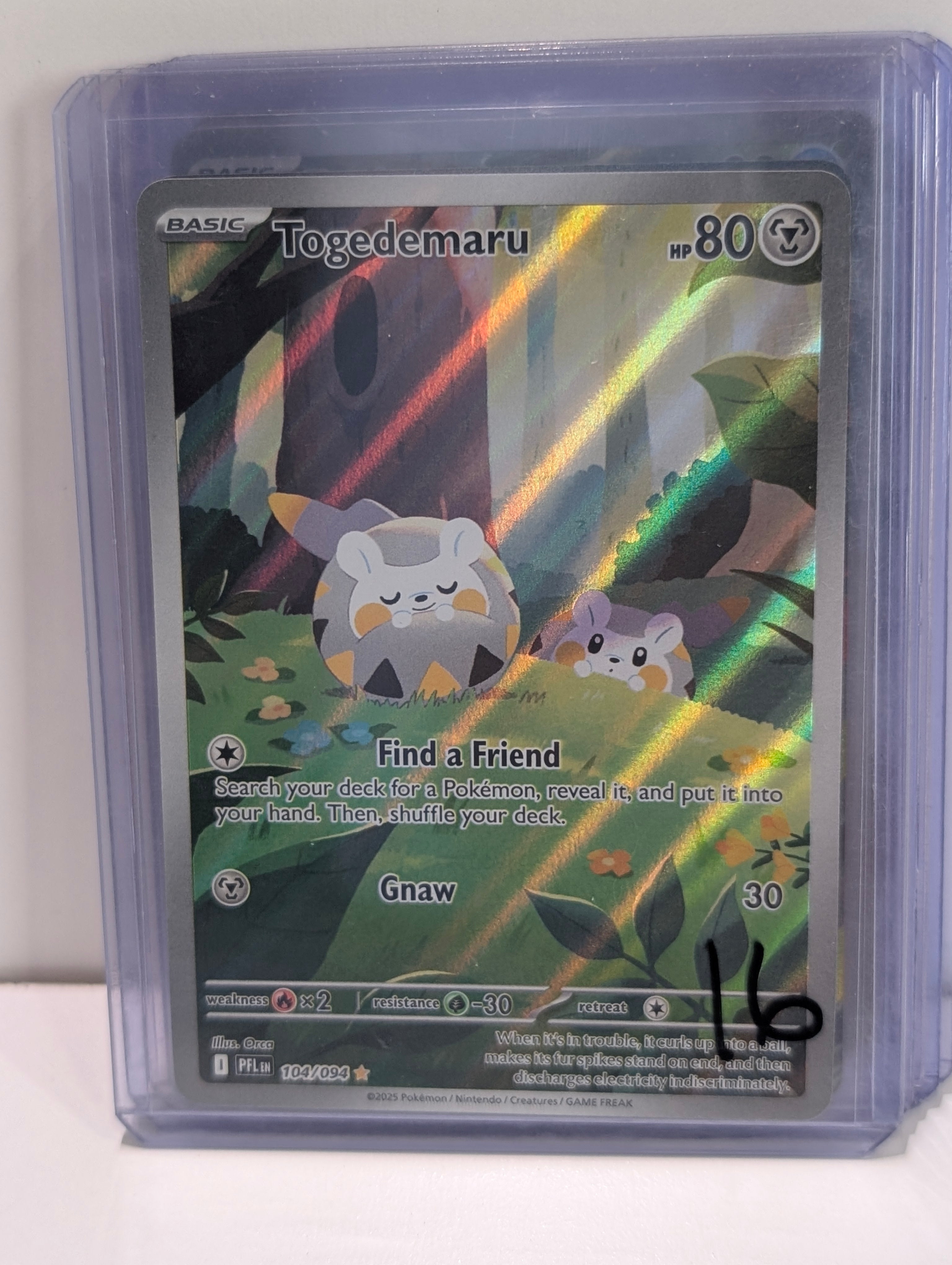 2025 Pokemon Togedemaru 104/094 Illustration Rare Holo PAF EN Card