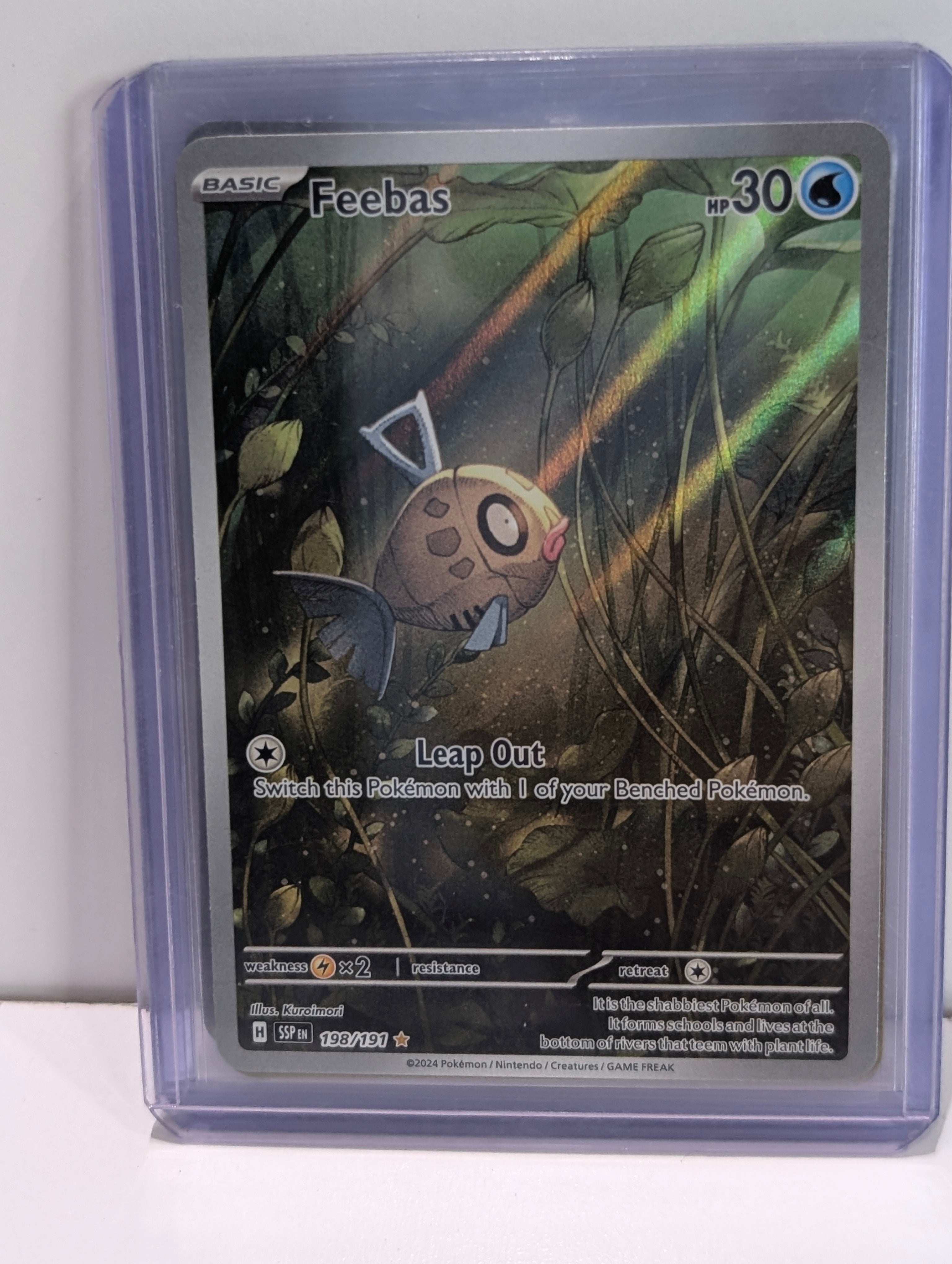 2024 Pokemon Feebas 198/191 Illustration Rare Holo SSP EN Card