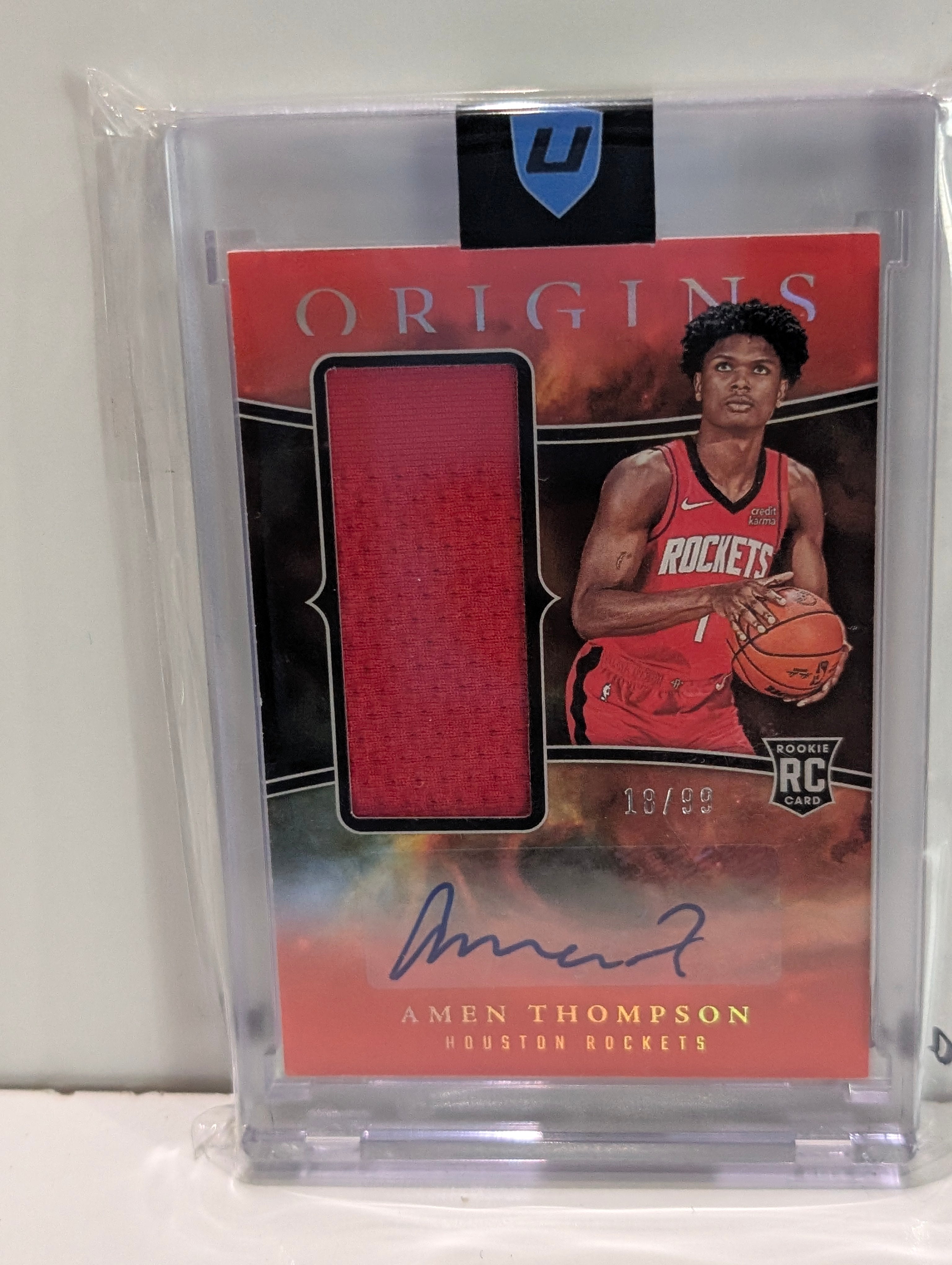 2023 Panini Origins Amen Thompson RC Patch Auto /99 Rockets