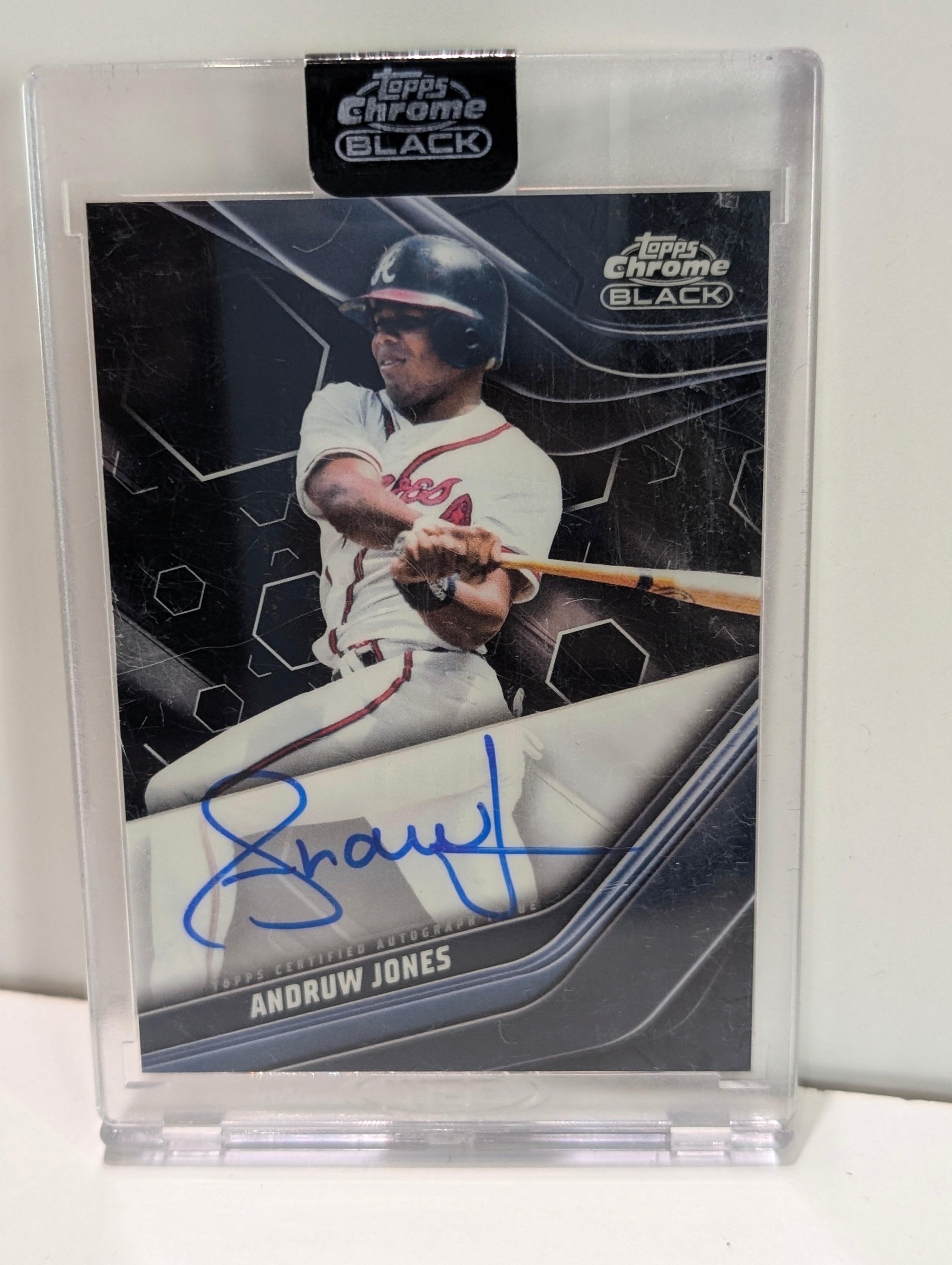2023 Topps Chrome Black Andruw Jones Signed Autograph Card