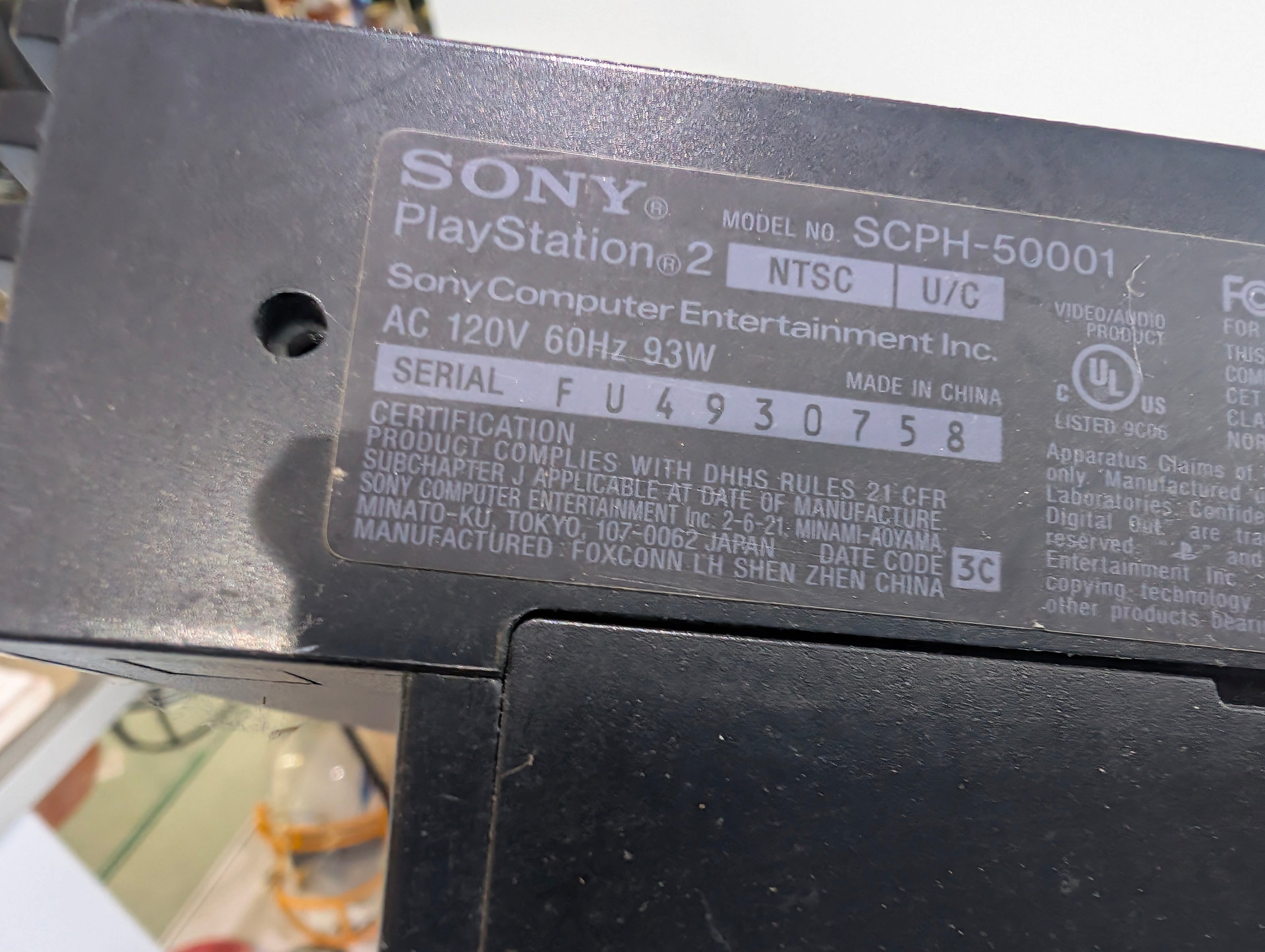 Sony PlayStation 2 PS2 SCPH-50001 Console NTSC U/C With Cables
