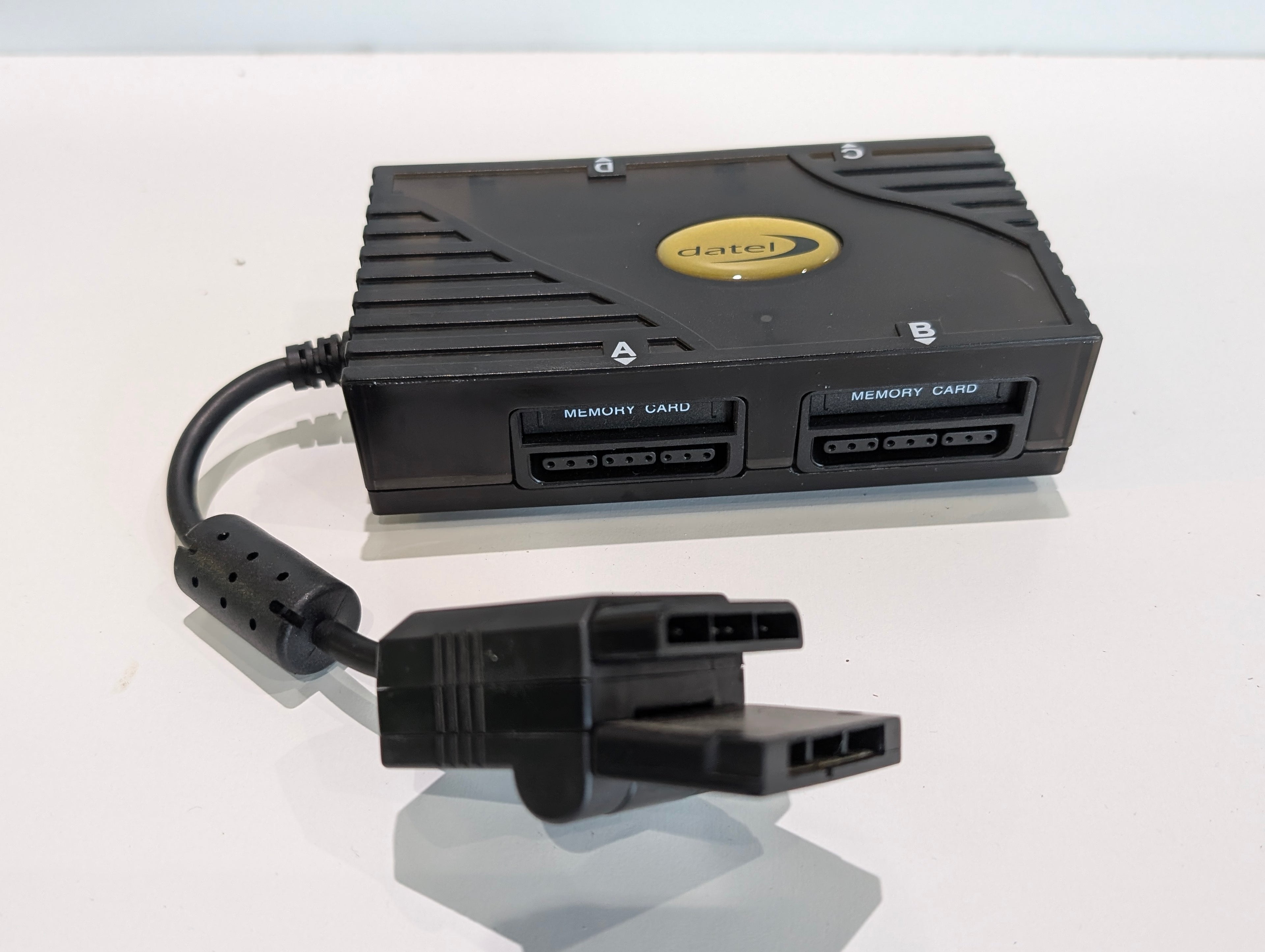 Datel PlayStation PS1 PS2 Dual Memory Card Adapter Splitter