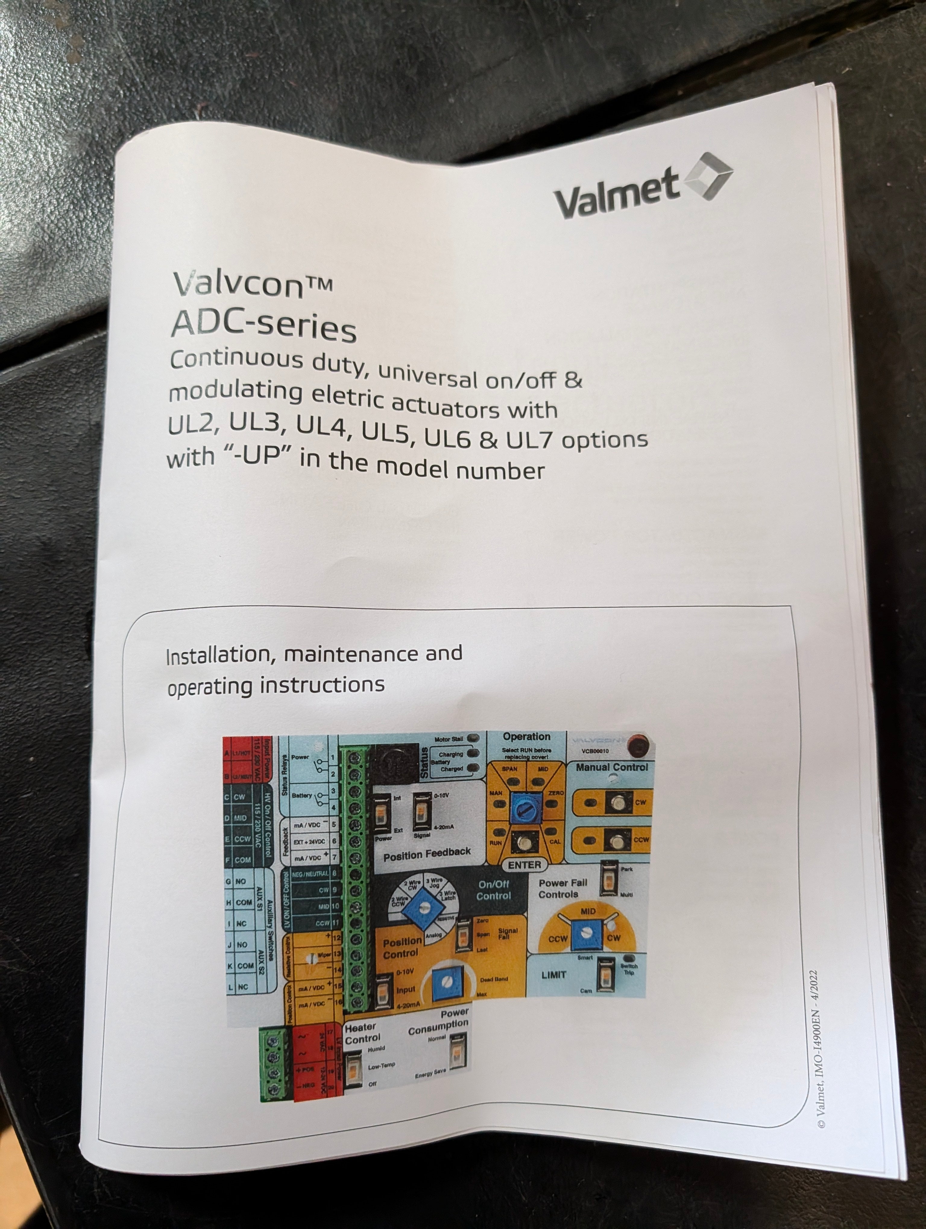 Valmet Valvcon ADC Series Electric Actuator 1000 lb-in Q30269 LADCWX1000UL3Z-UP