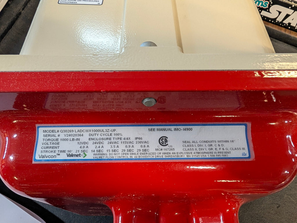 Valmet Valvcon ADC Series Electric Actuator 1000 lb-in Q30269 LADCWX1000UL3Z-UP