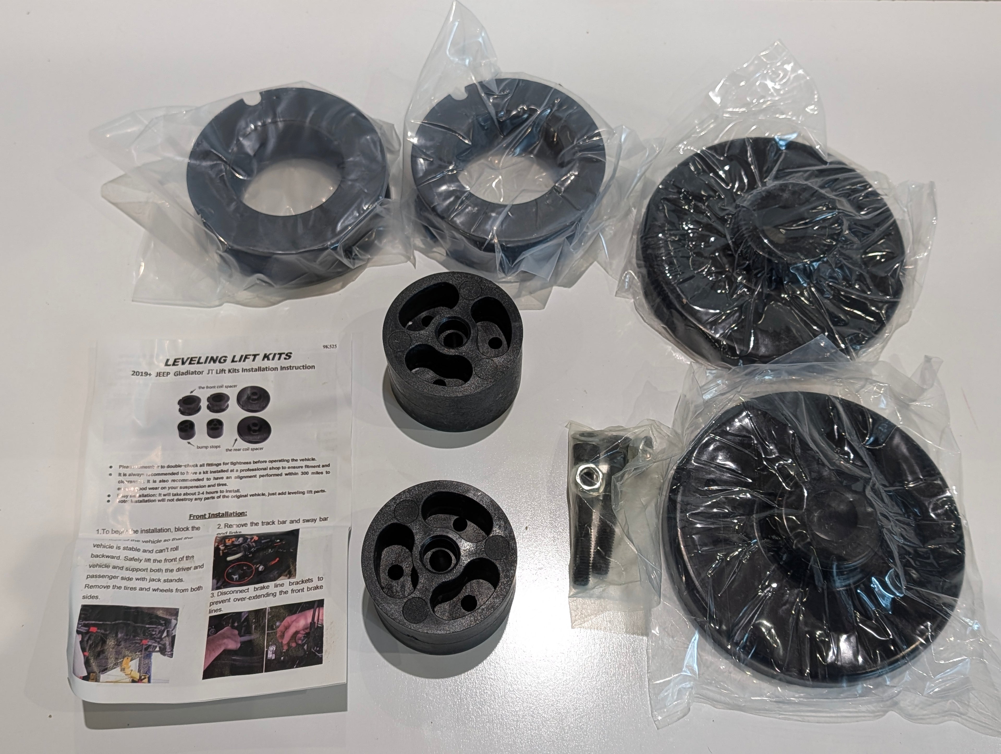 2019+ Jeep Gladiator JT Leveling Lift Kit 1.5 Front 0.75 Rear Spacer Kit