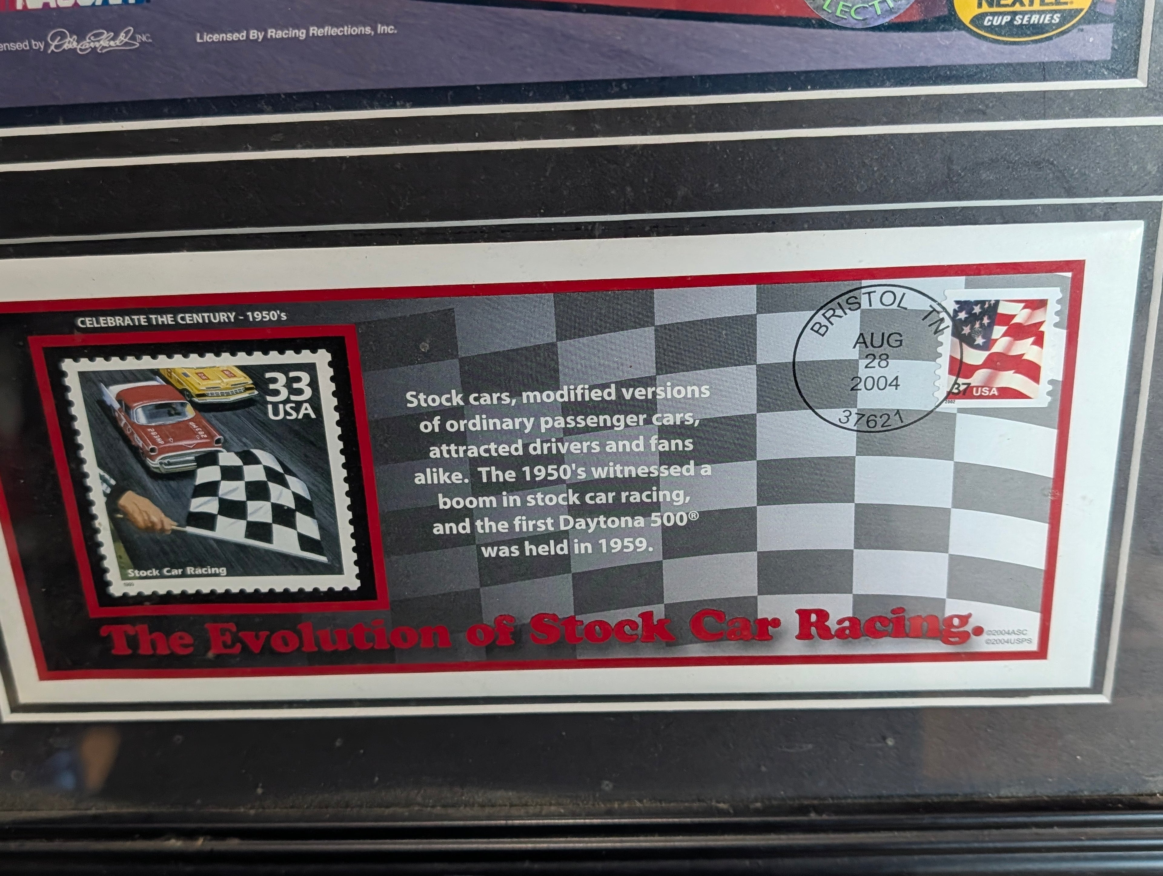Dale Earnhardt Jr Budweiser #8 NASCAR Framed Racing Print Stamp Display 2004