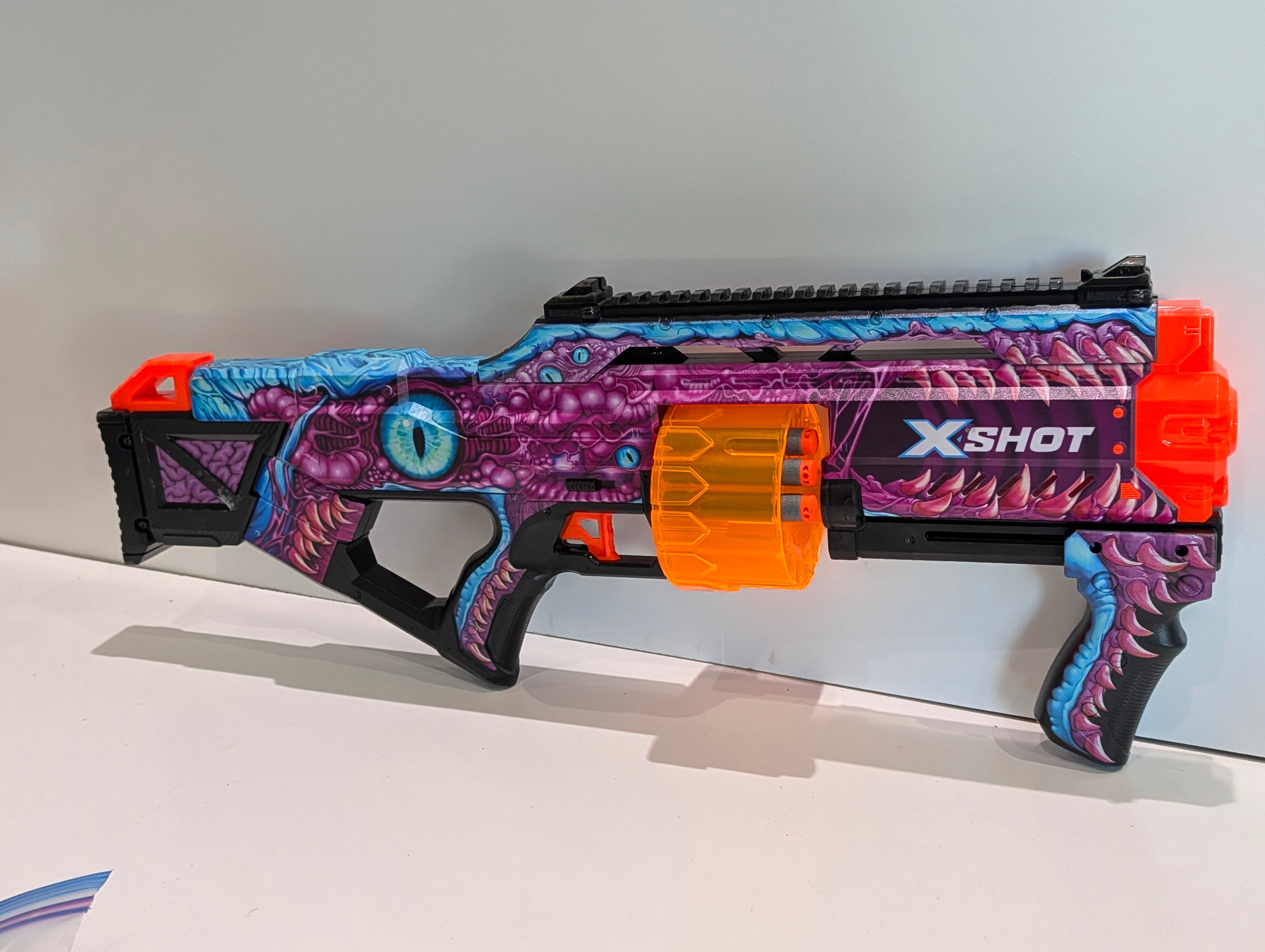 XShot Excel Foam Dart Blaster Dragon Skin Design With Drum & 100 Darts Toy