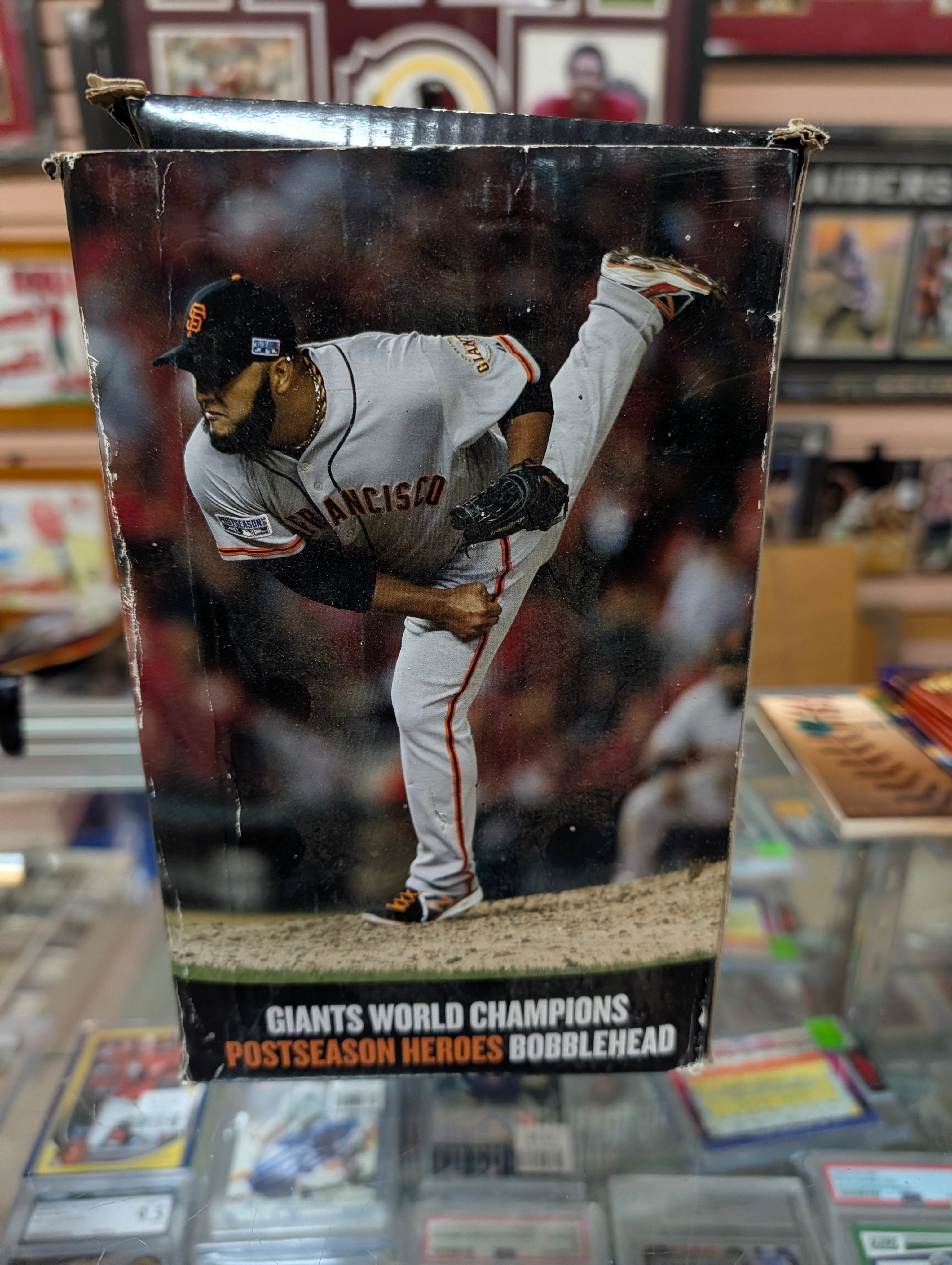 2014 San Francisco Giants Sergio Romo Postseason Heroes Bobblehead SFGHero Box