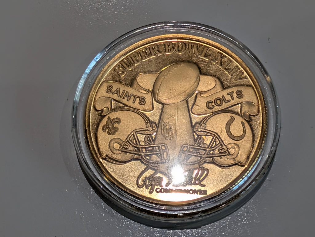 Super Bowl XLIV Saints Vs Colts Highland Mint Limited Edition Commemorative Coin