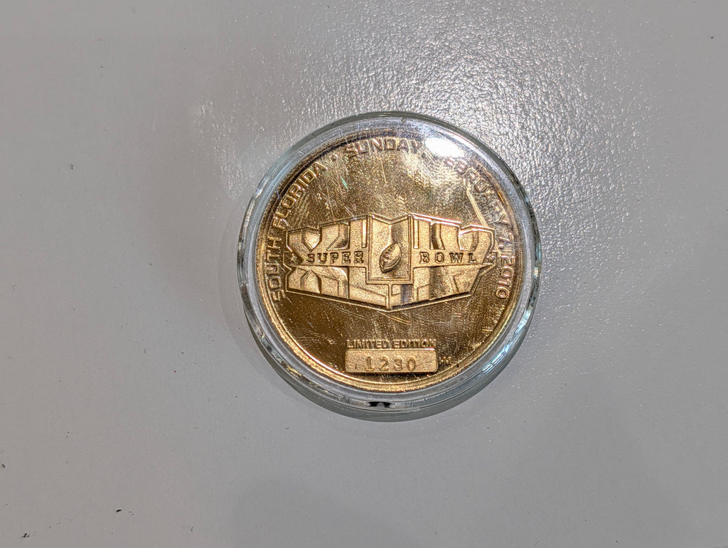 Super Bowl XLIV Saints Vs Colts Highland Mint Limited Edition Commemorative Coin