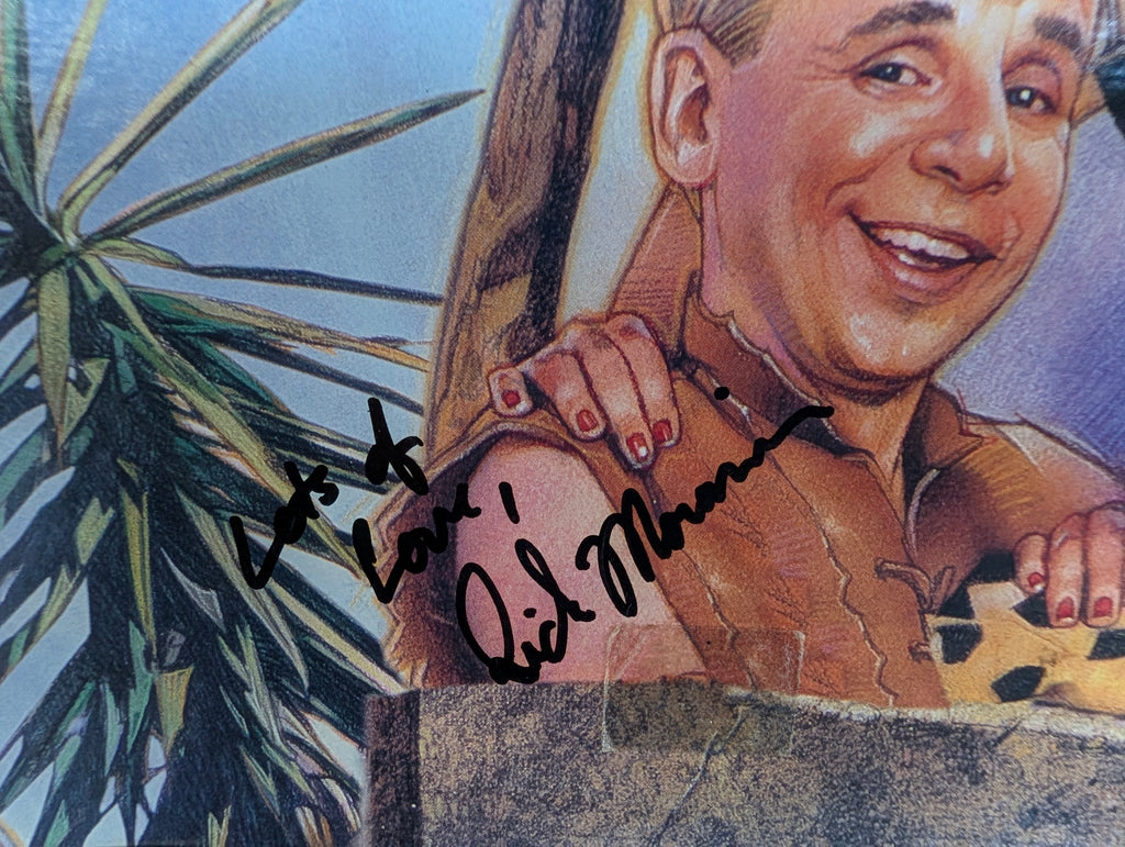 1994 The Flintstones Movie Cast Signed Display Standee John Goodman Rick Moranis